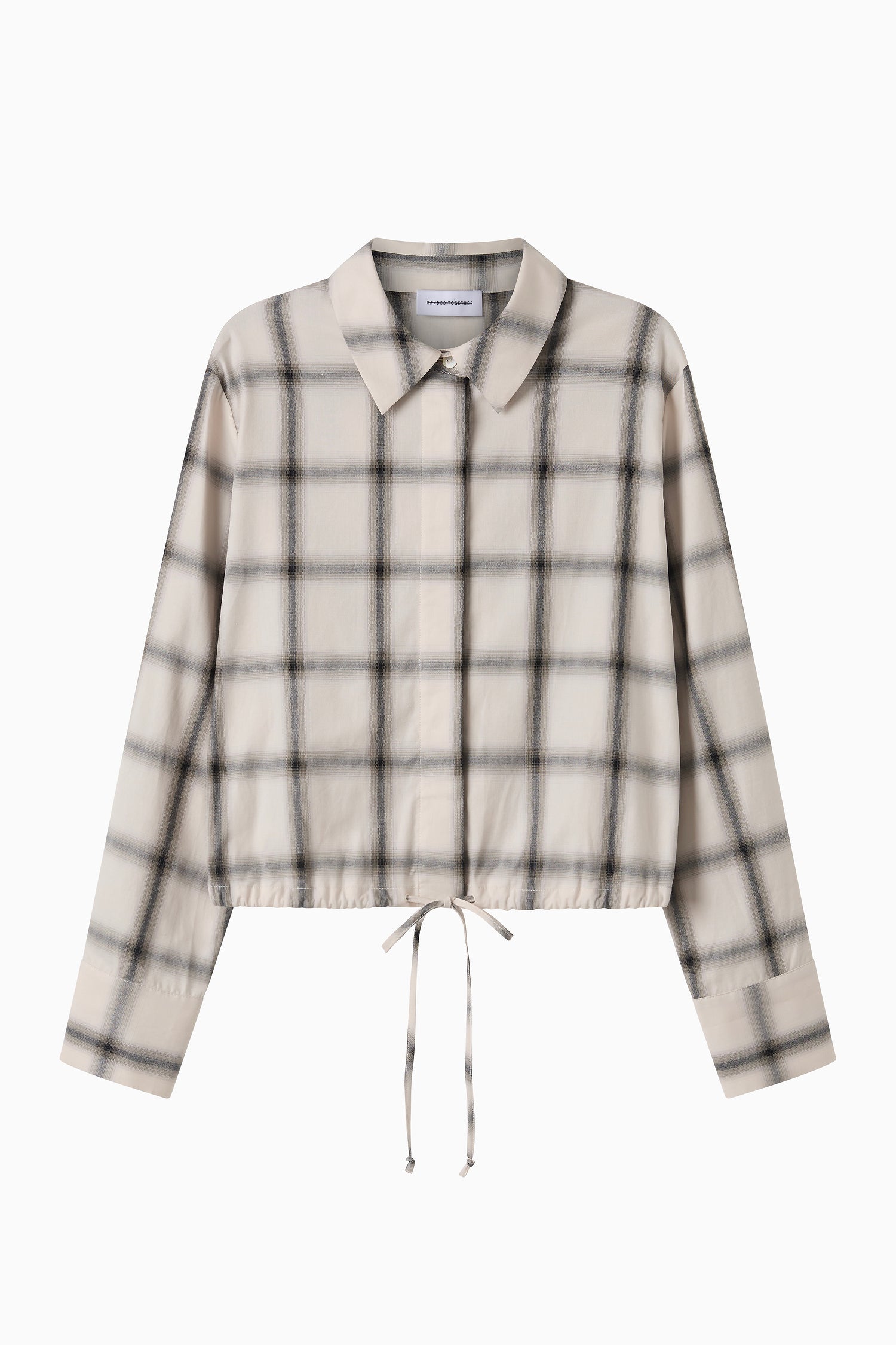 Drawstring Shirt - Off White Cotton