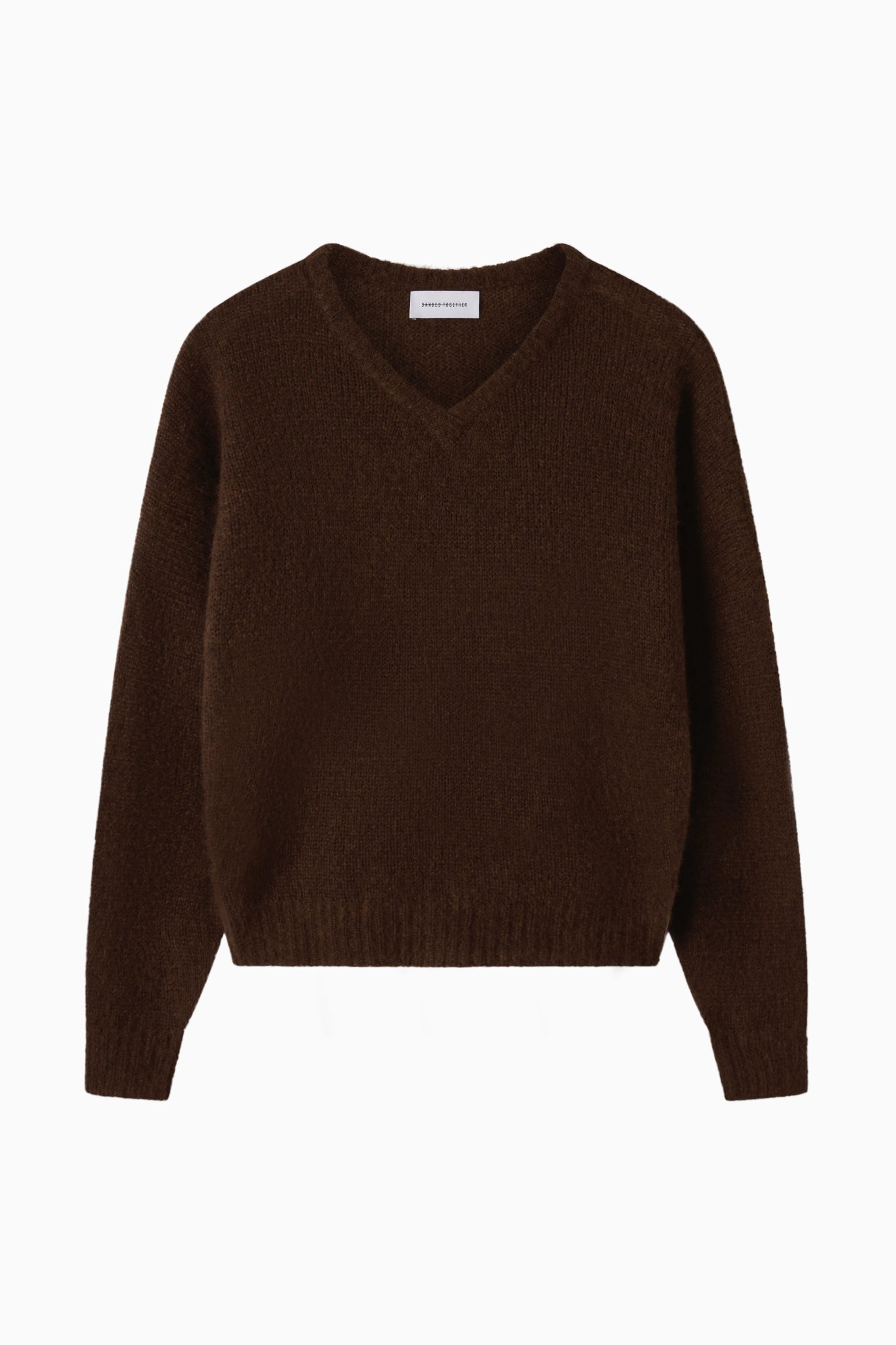 Cashmere and Silk V-Neck Knit - Americano