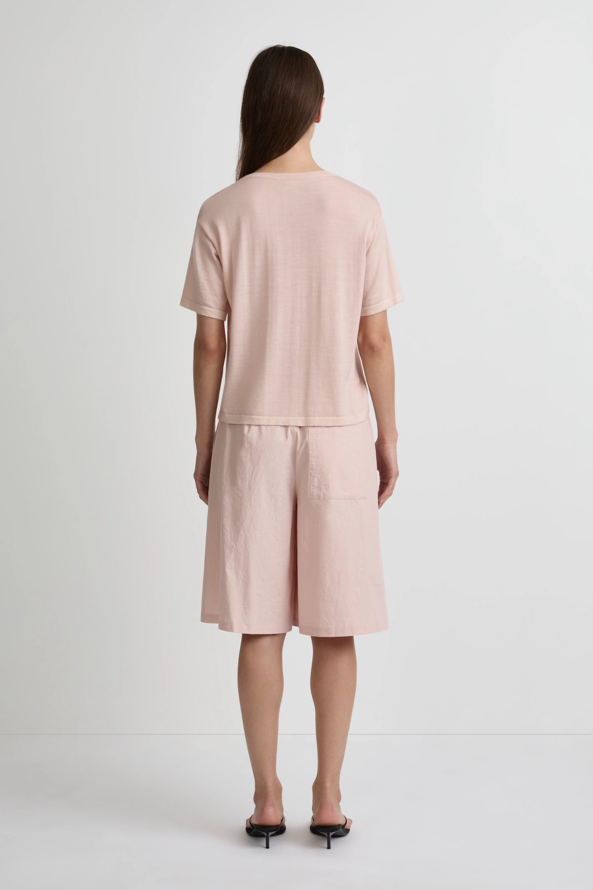 Longline Cashmere T - Almond Blossom