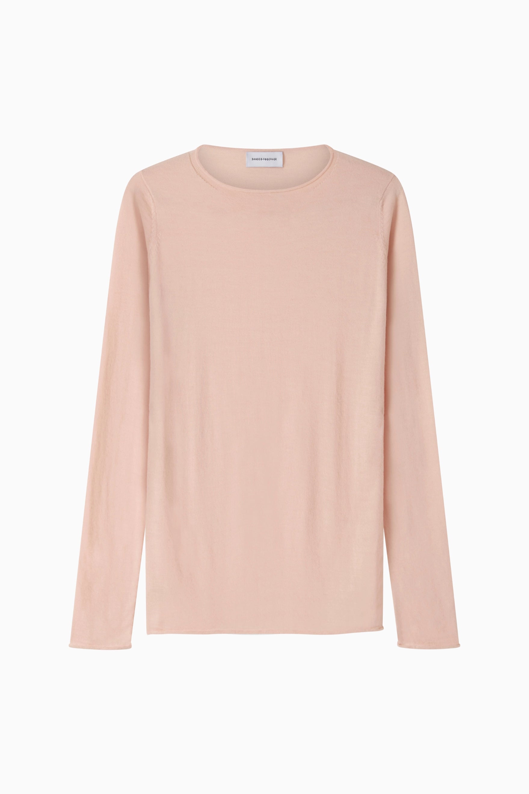 Cashmere Fitted Crew Neck - Silver Peony