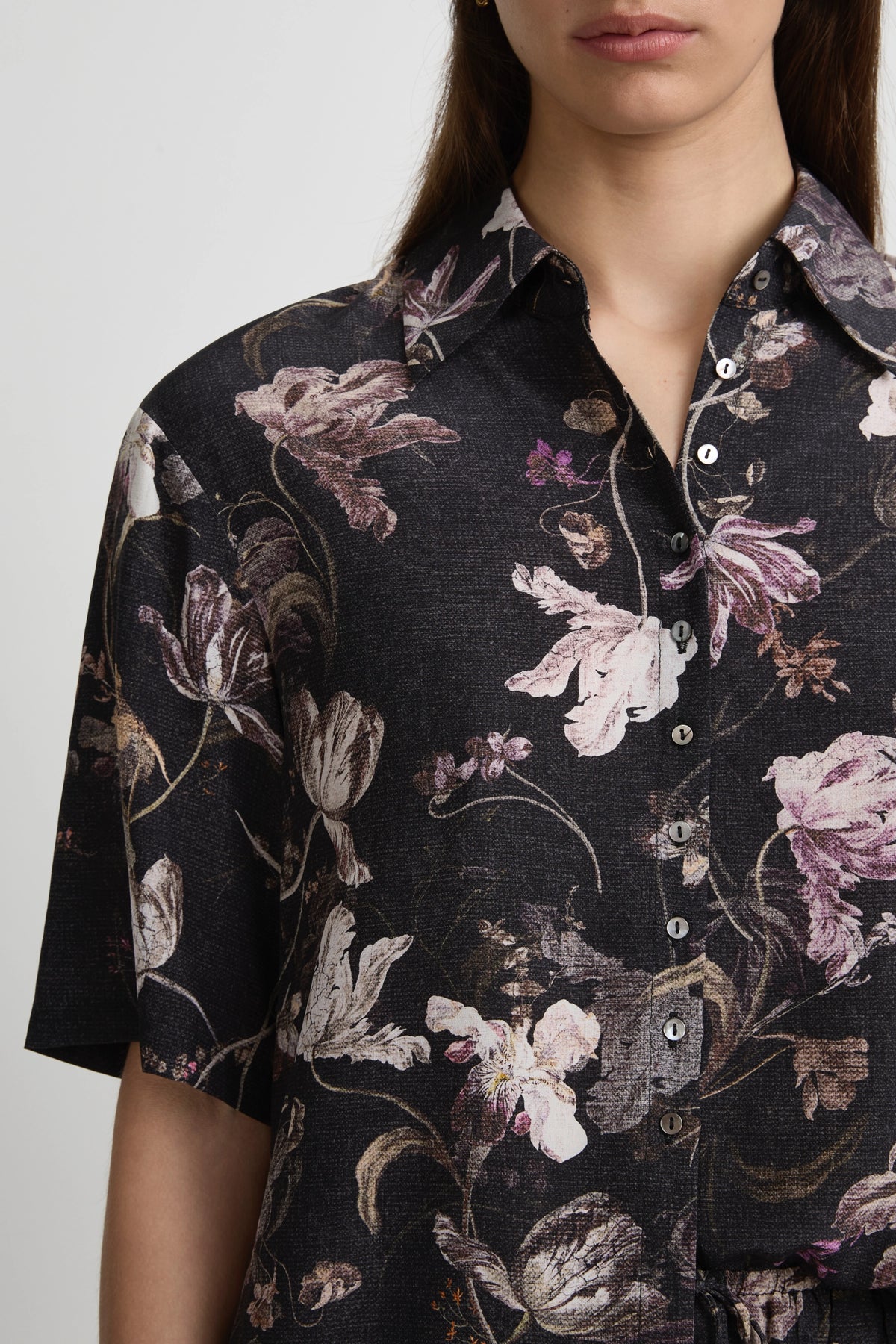 Mid Shirt - Flores Silk