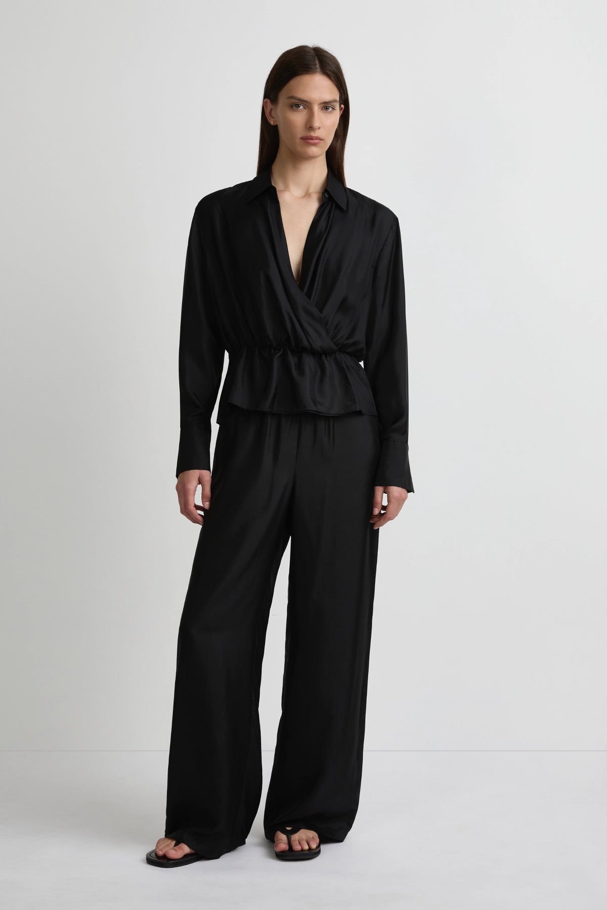 Resort Pant - Black Silk Twill