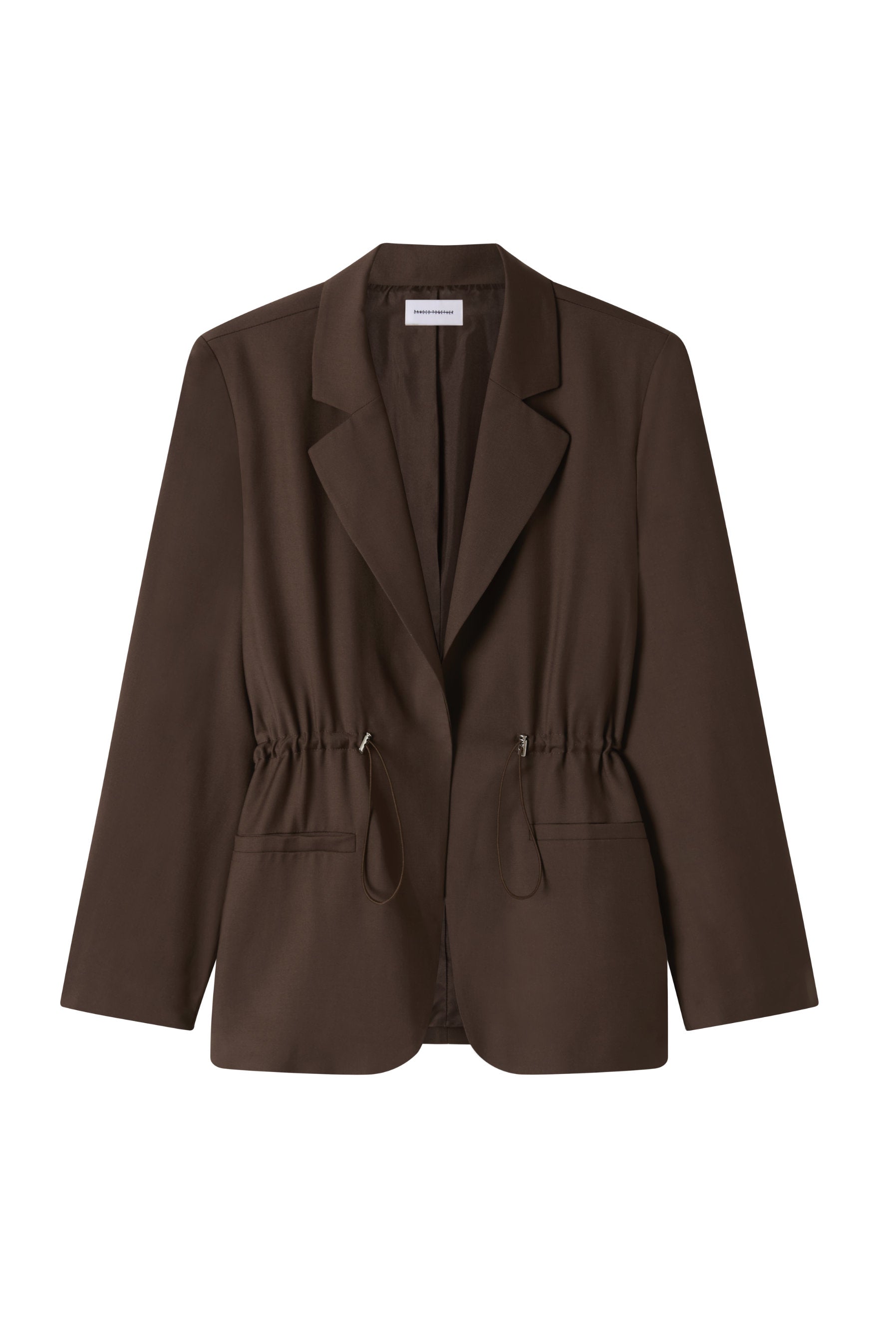 Cinched Blazer - Chocolate Wool