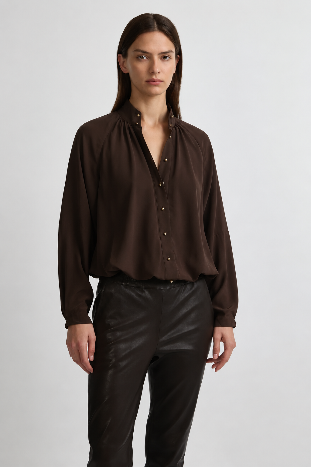 Enamoured Blouse - Cafe Solo Silk