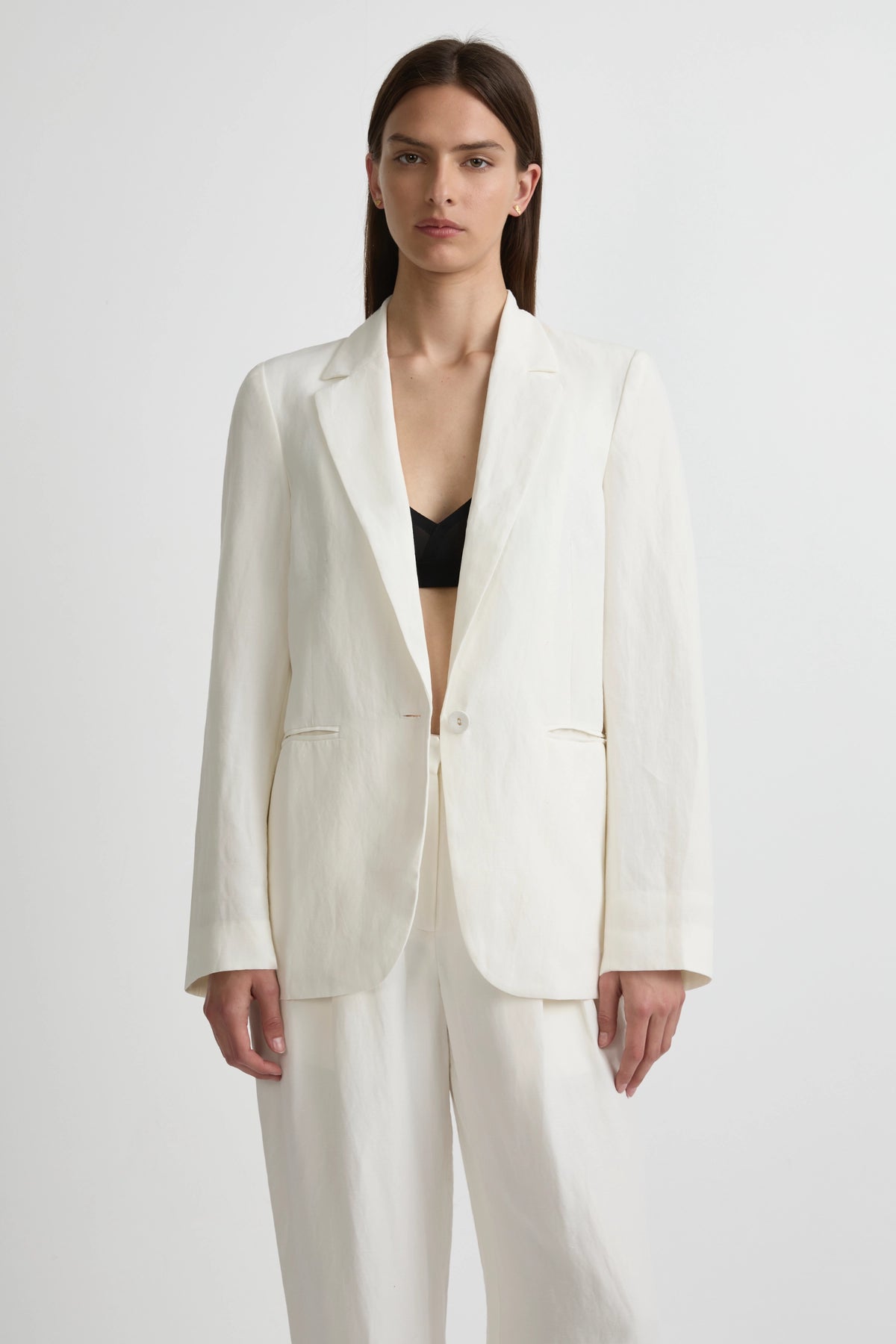 Easy Blazer - Salt Silk Linen