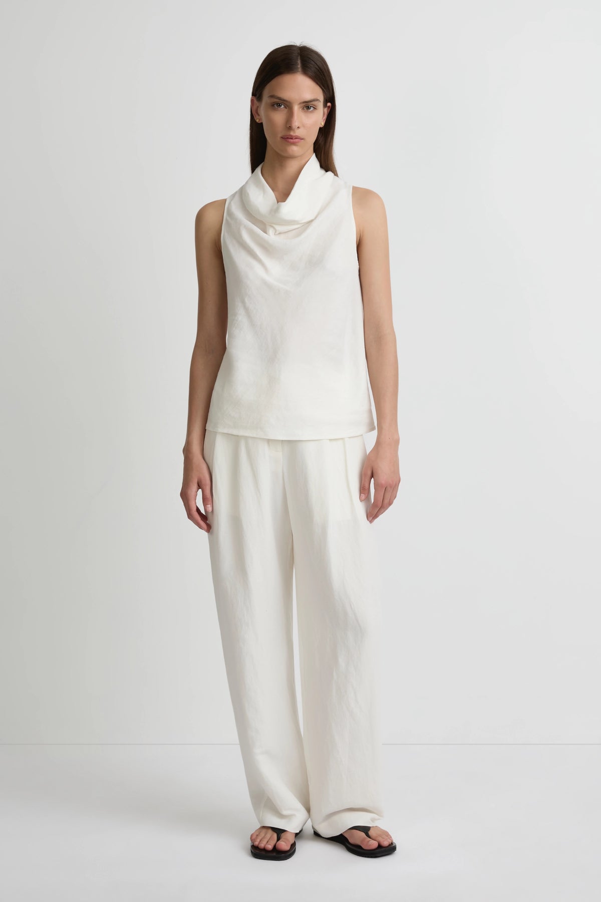 Studio Top - Salt Silk Linen