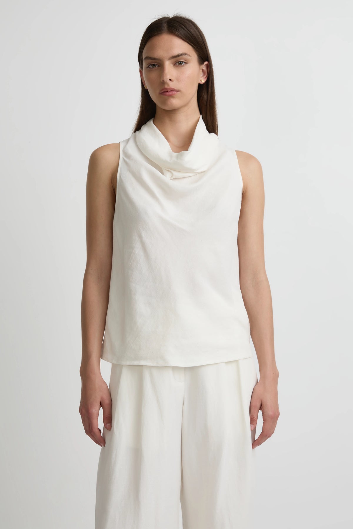 Studio Top - Salt Silk Linen