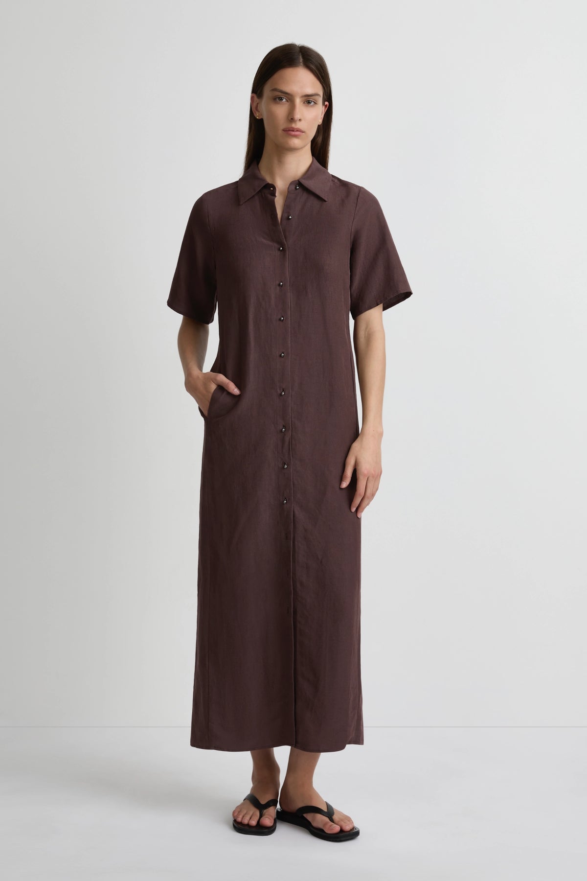 Edition Dress - Muscatel Silk Linen