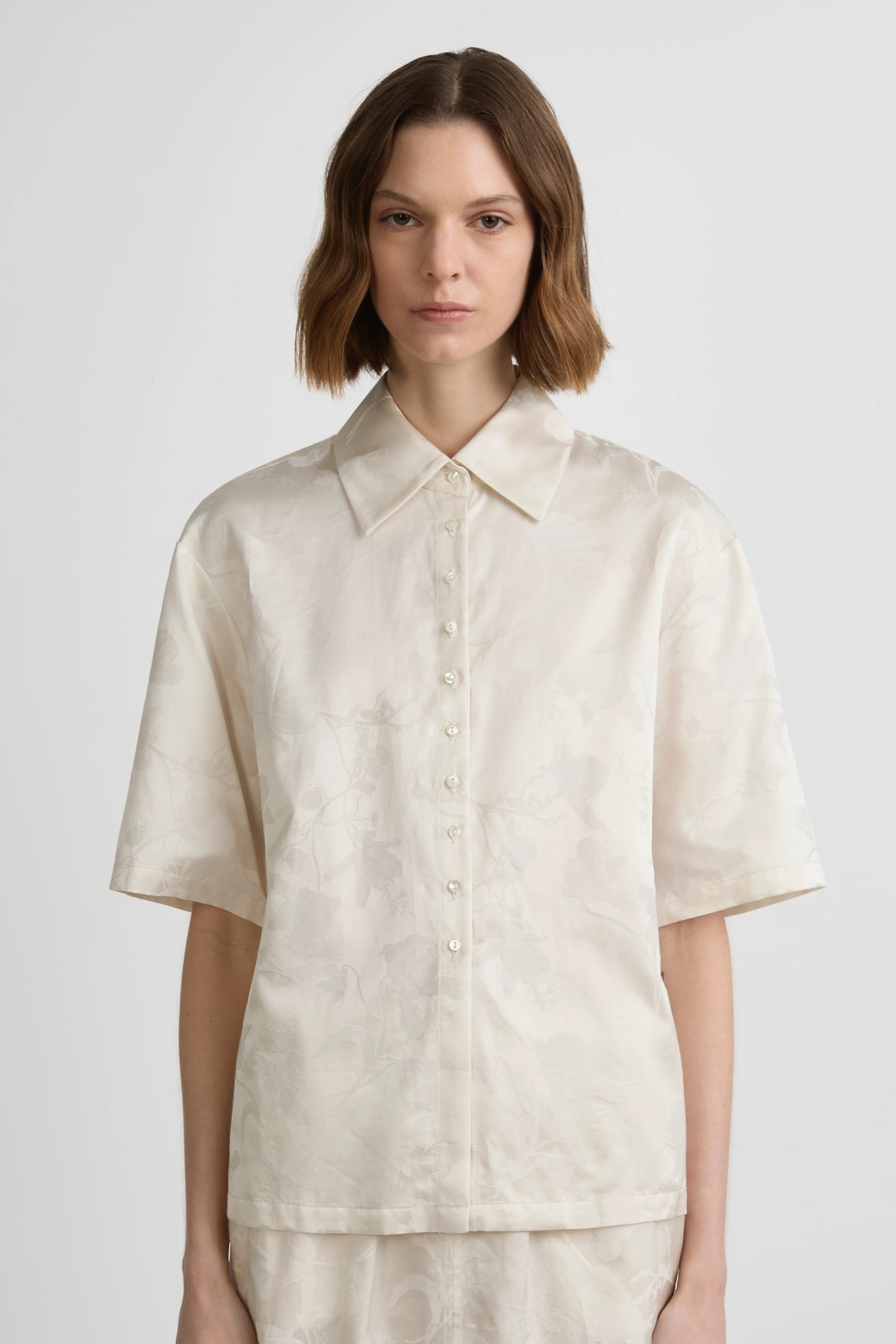 Mid Shirt - Heirloom Silk Cotton Jacquard