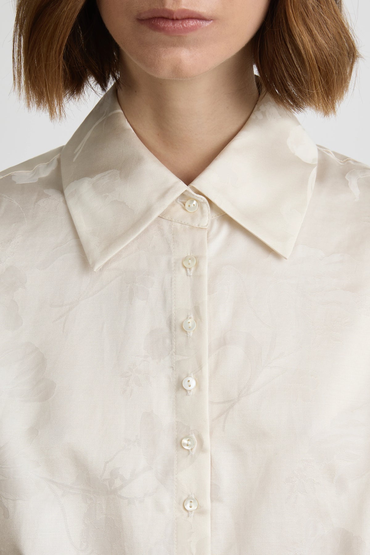 Mid Shirt - Heirloom Silk Cotton Jacquard