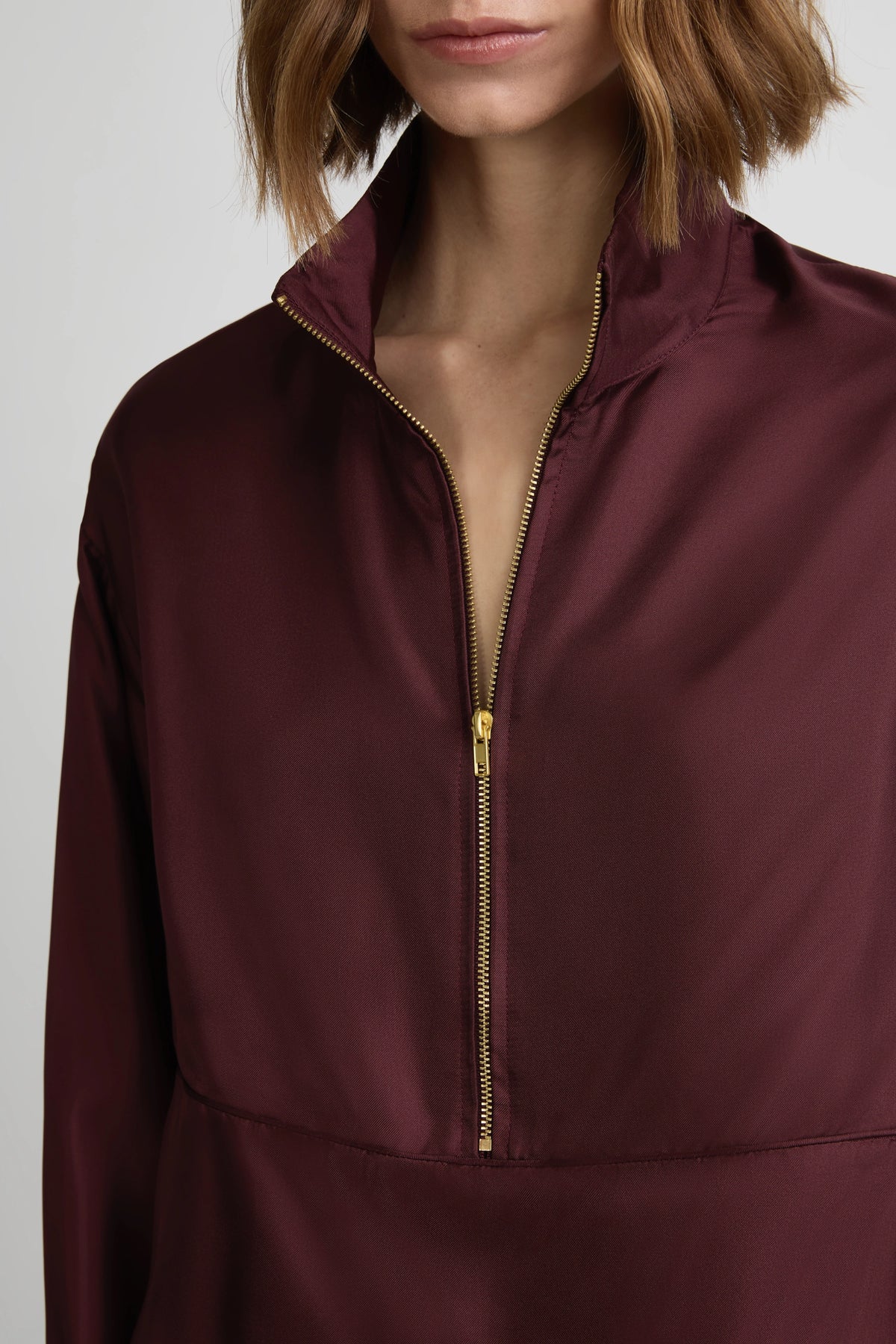 Zipped Blouse - Bodega Silk Twill