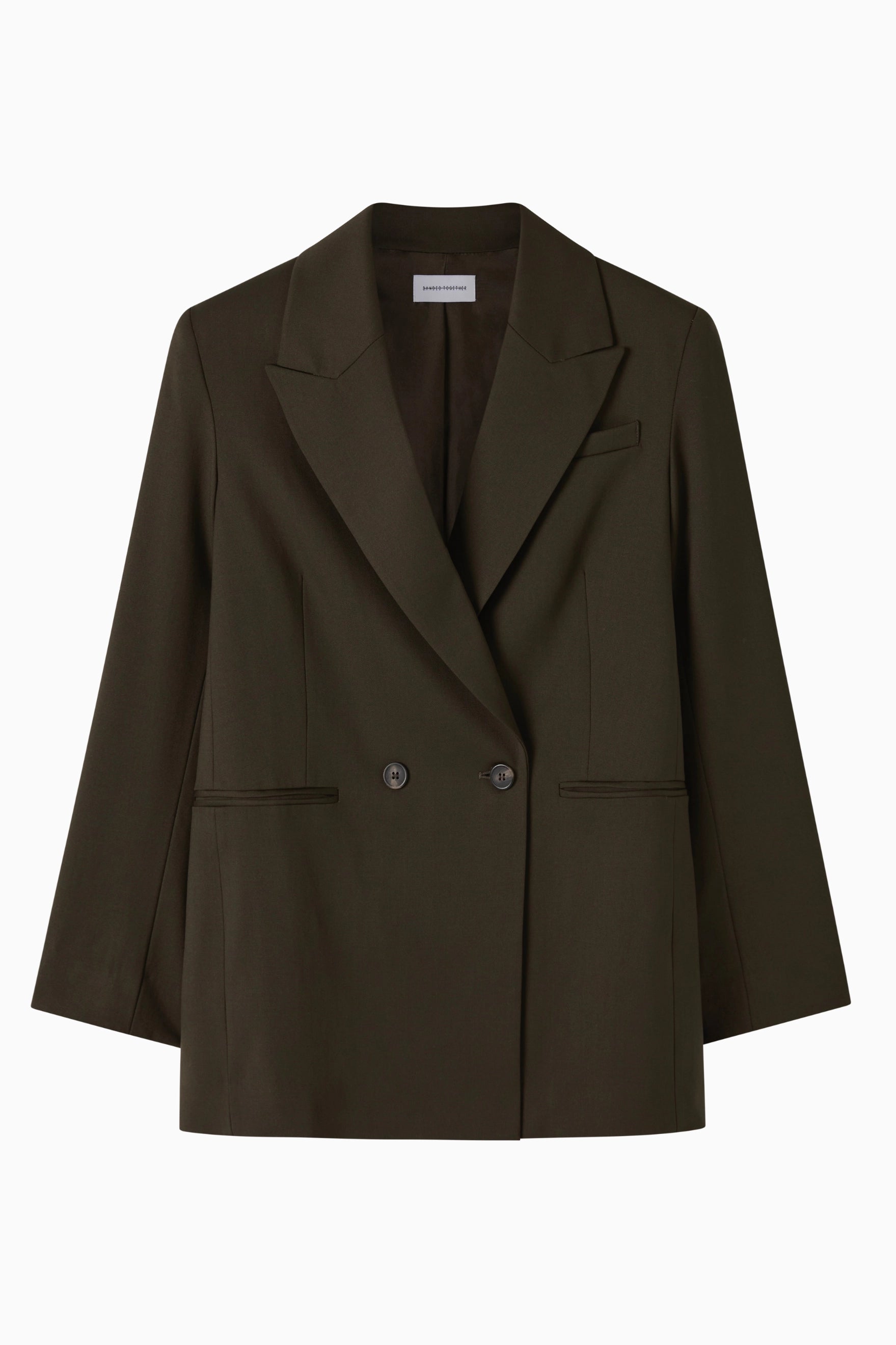 Double Breasted Wool Blazer - Woodland
