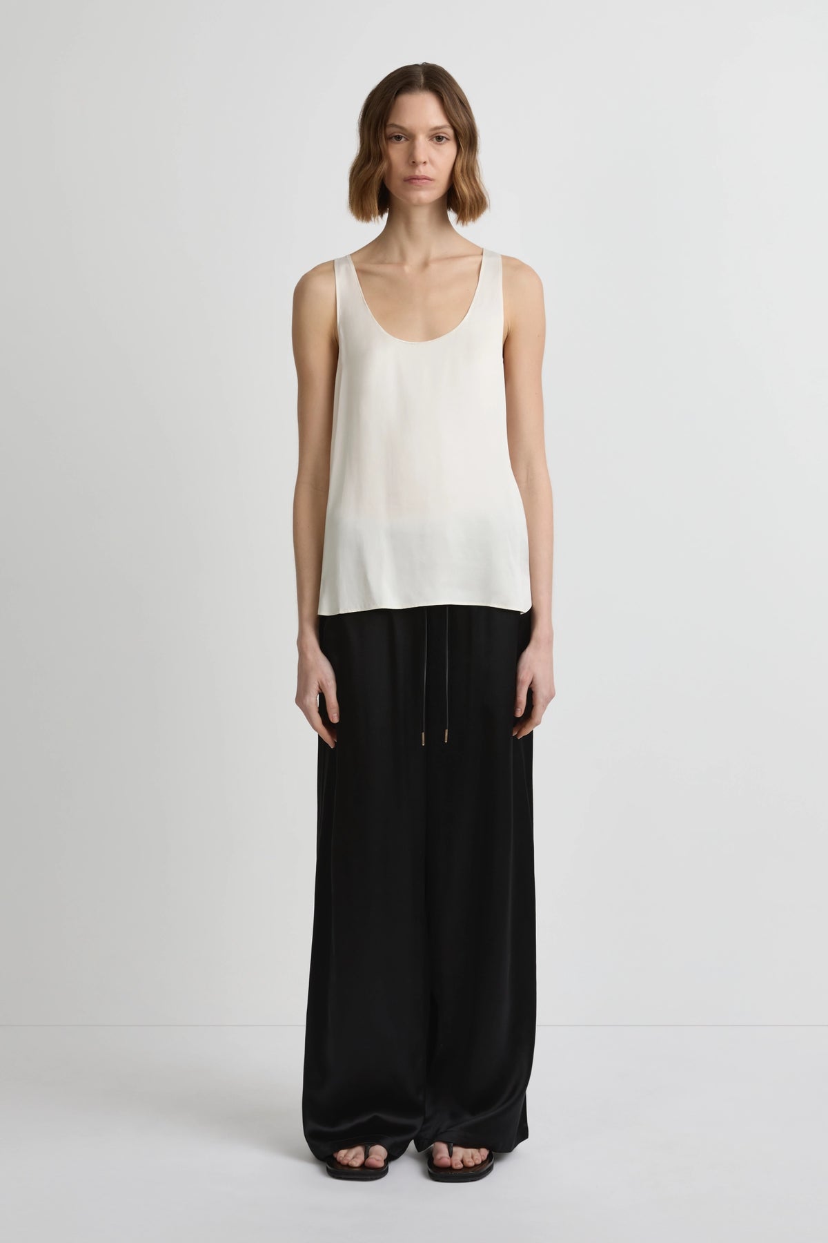 Perfect Silk Tank 2.0 - Whisper White Silk Satin