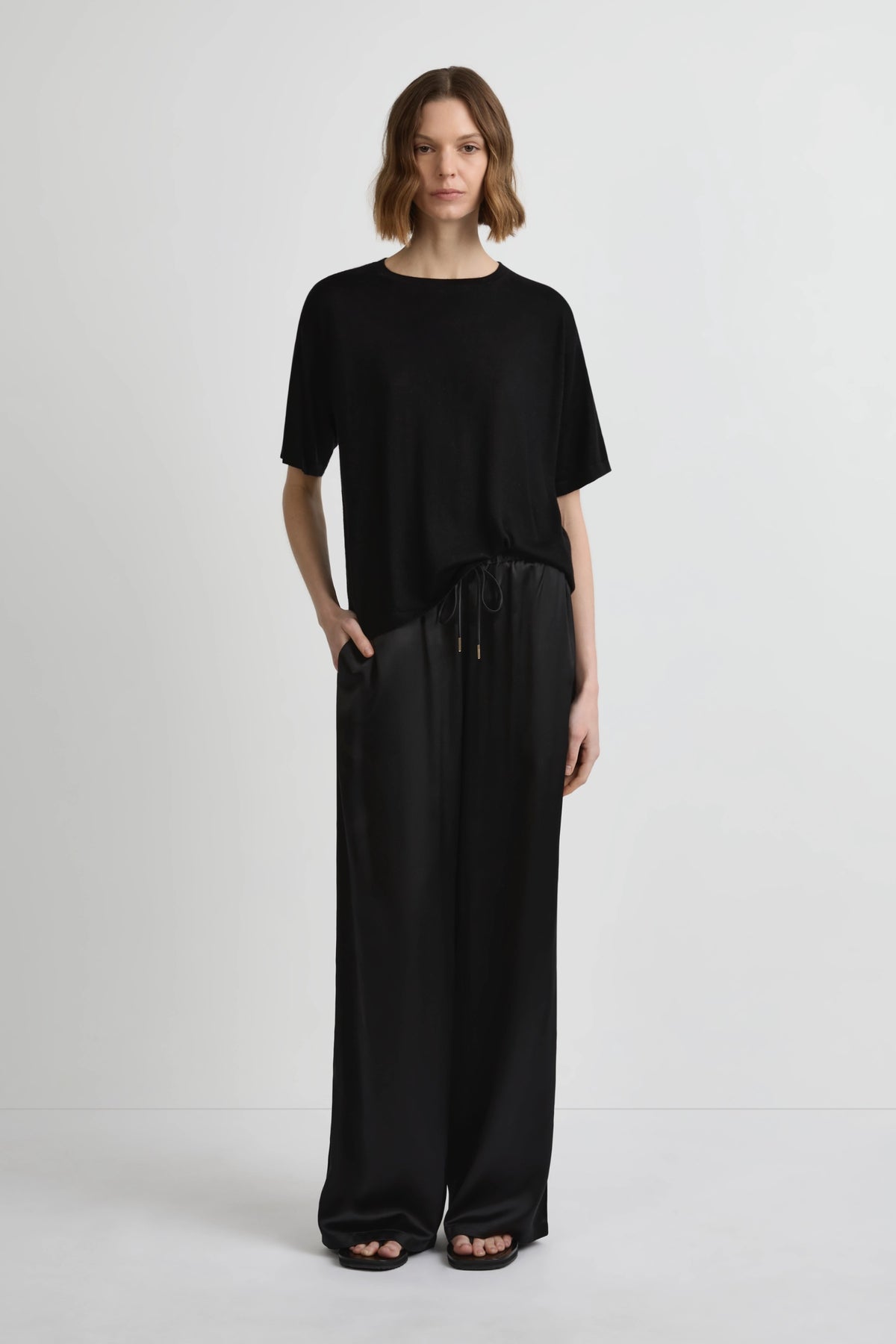 Longline Cashmere T - Black