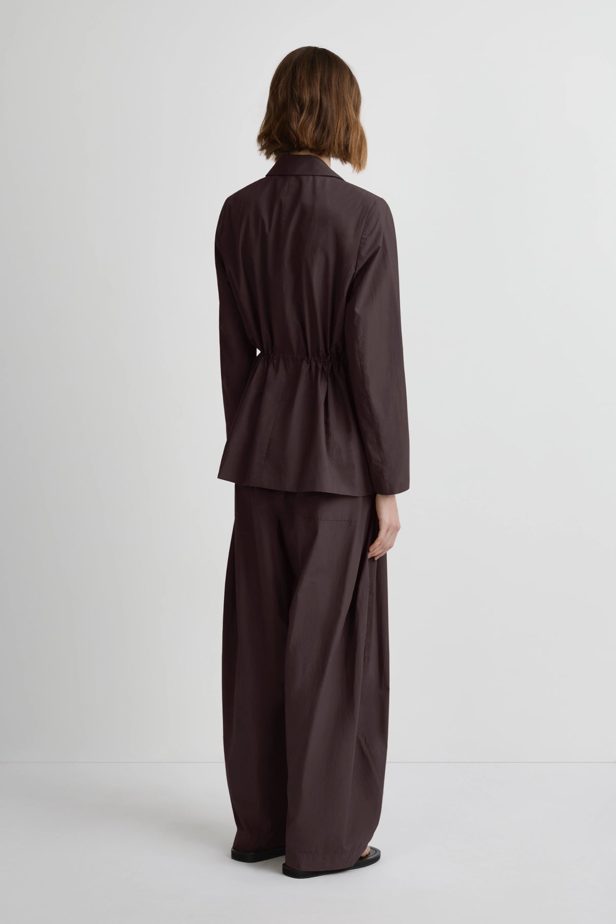 Cinched Blazer - Muscatel Cotton
