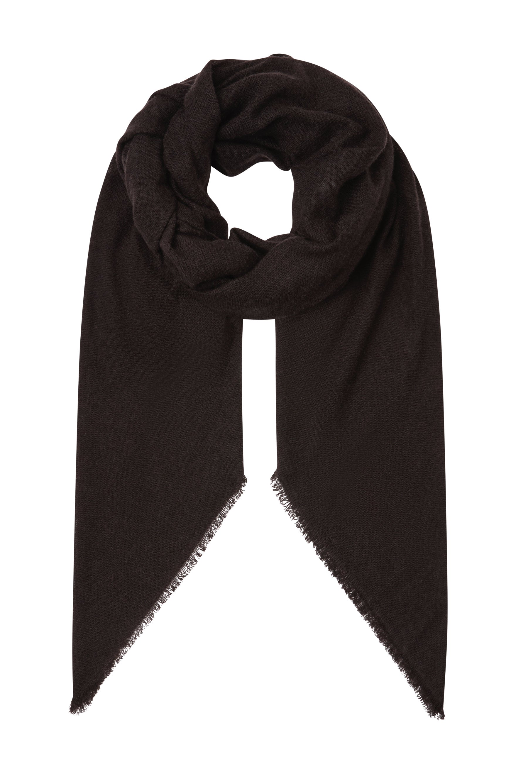 Cashmere Whisper Thin Scarf - Espresso