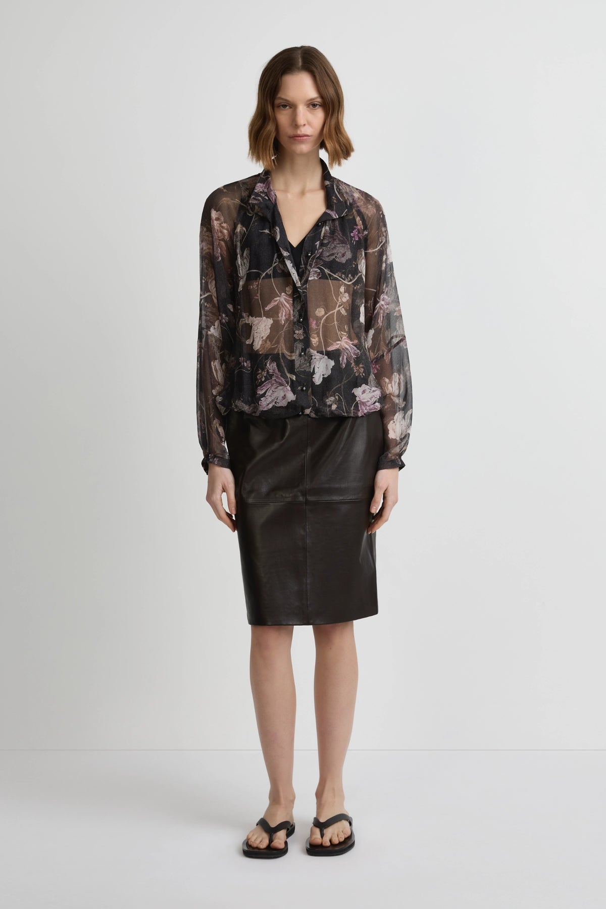 Enamoured Blouse - Flores Georgette