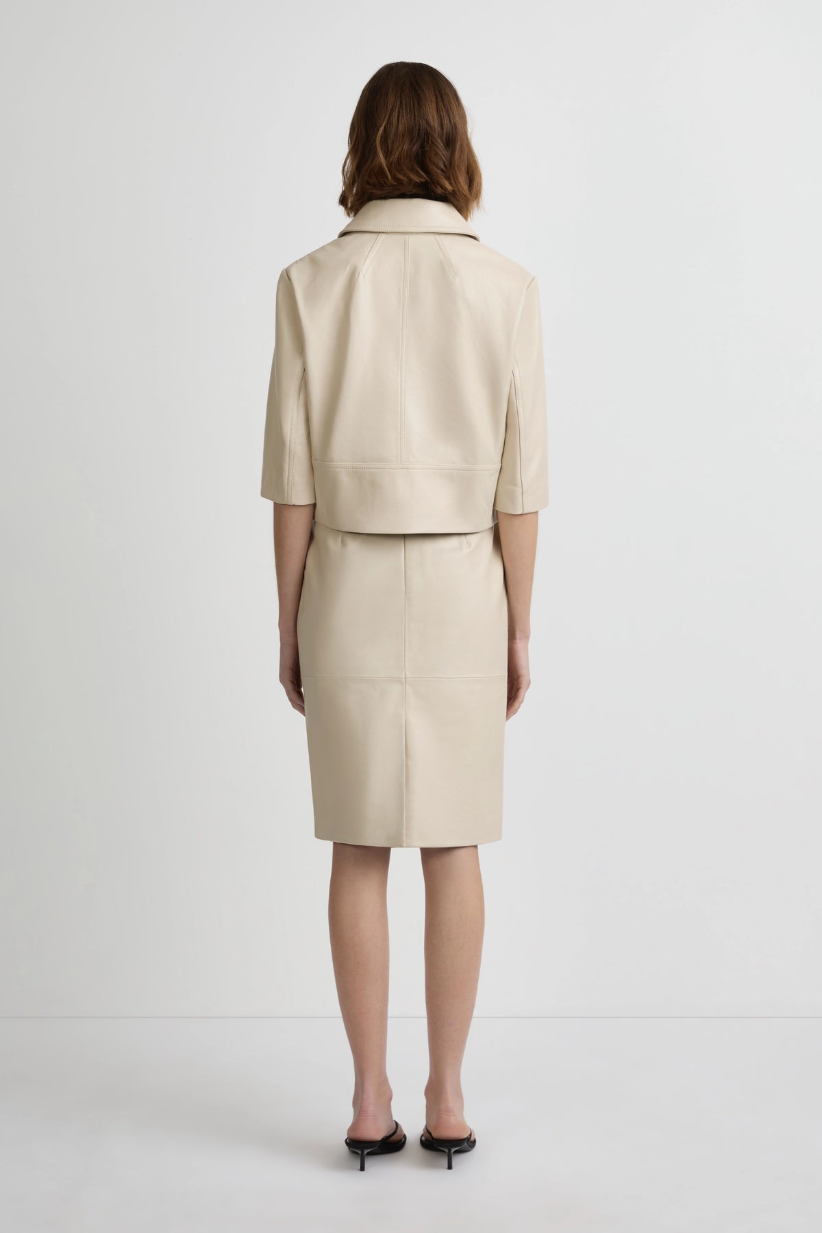 Leather Studio Jacket - Chalk