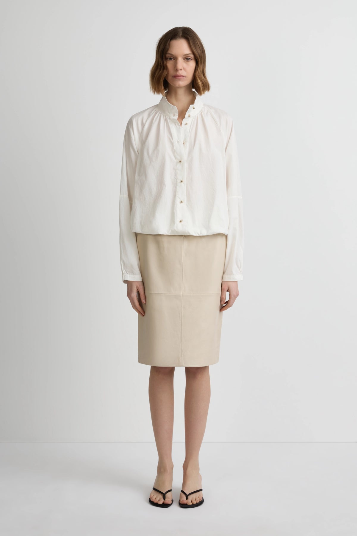 Enamoured Blouse - White Cotton Silk