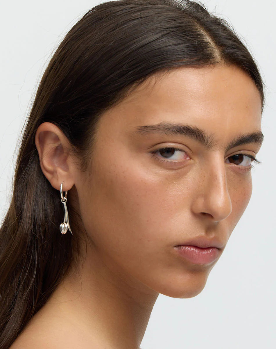 Meadowlark Tulip Earrings - Silver