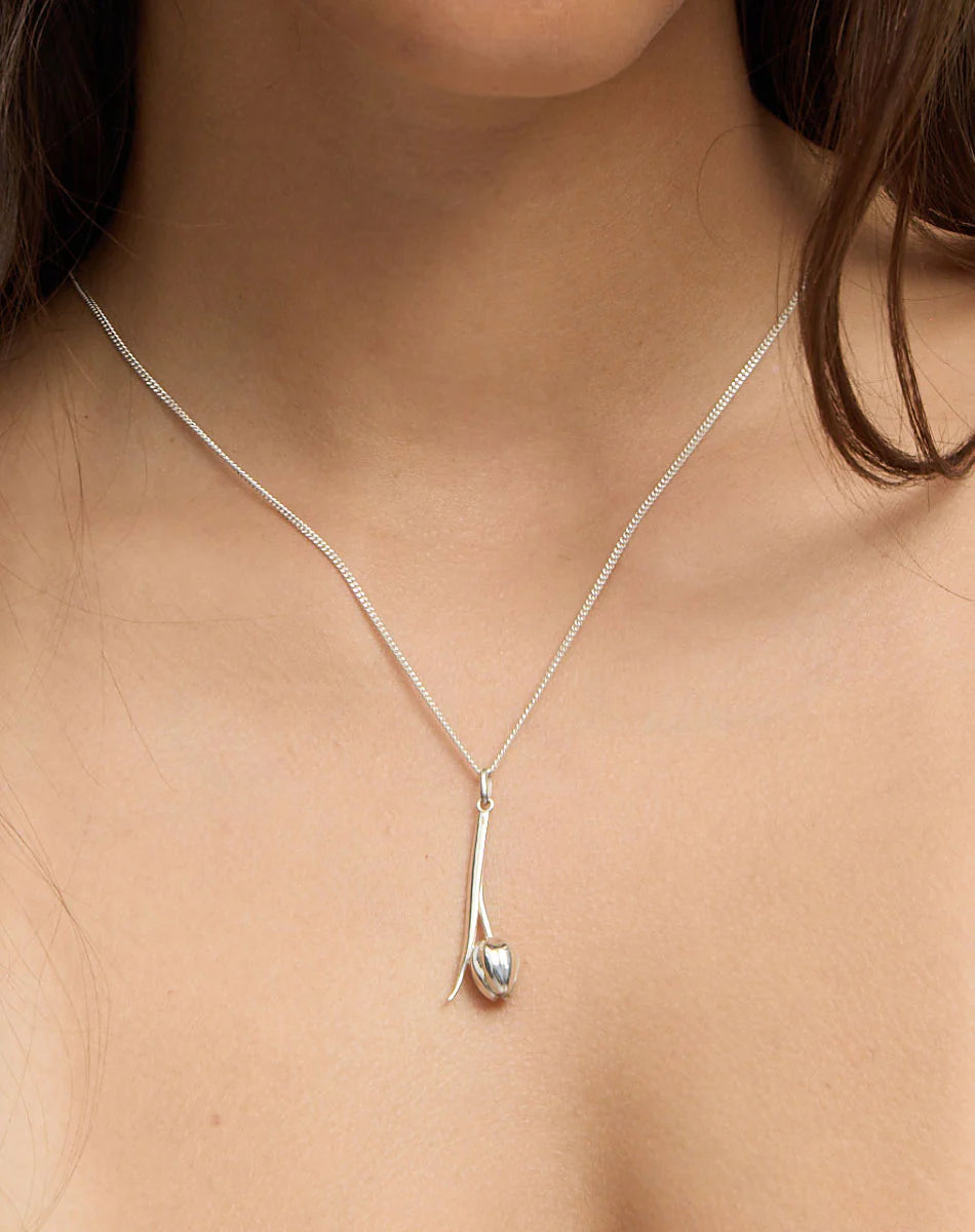 Meadowlark Tulip Necklace - Silver