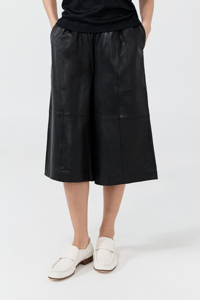 Leather Culotte in Black | Banded Together