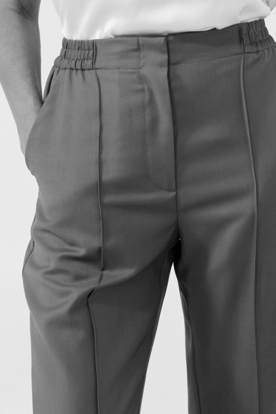 Easy Pant - Black Silk Twill