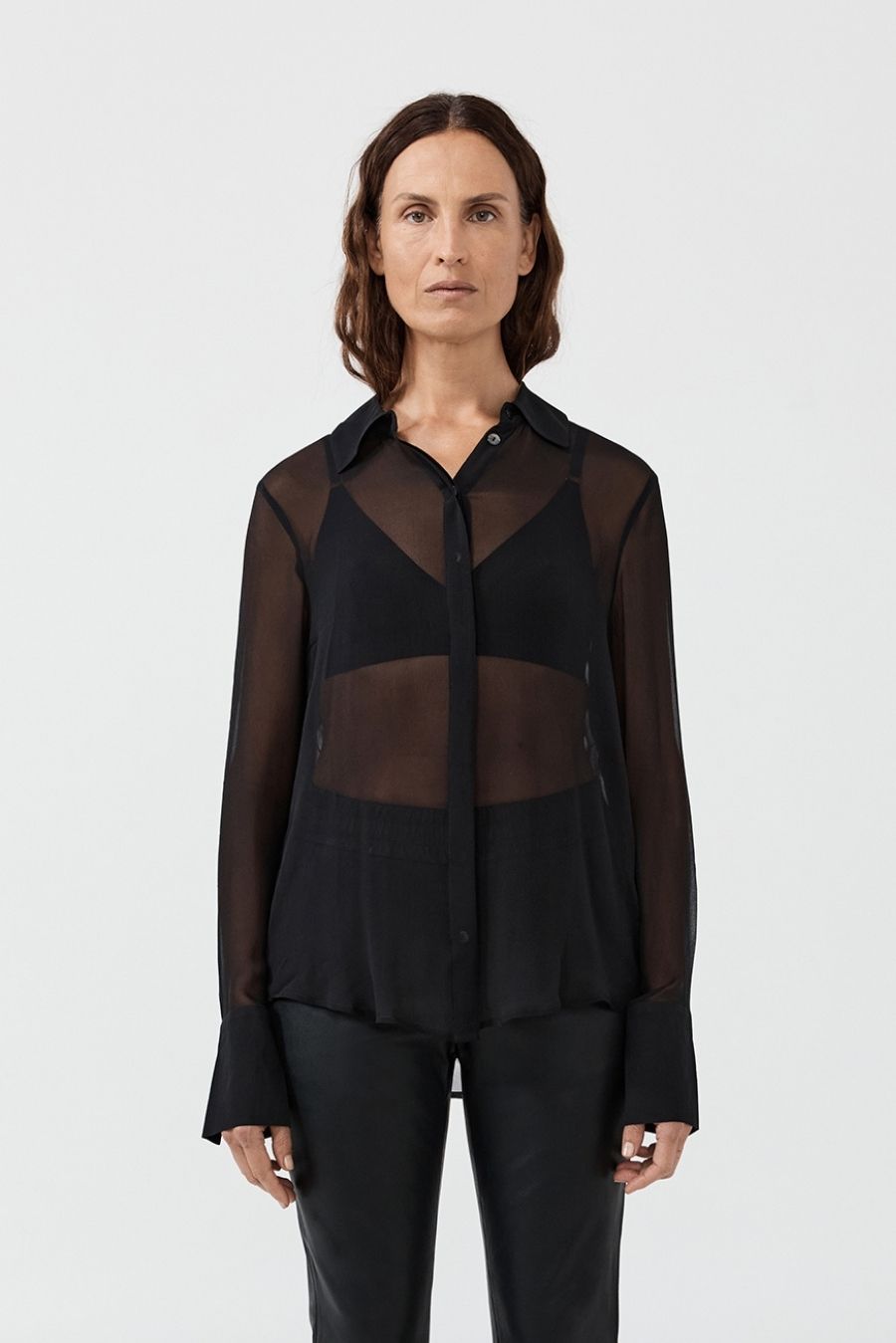 Perfect Shirt 2.0 - Black Georgette