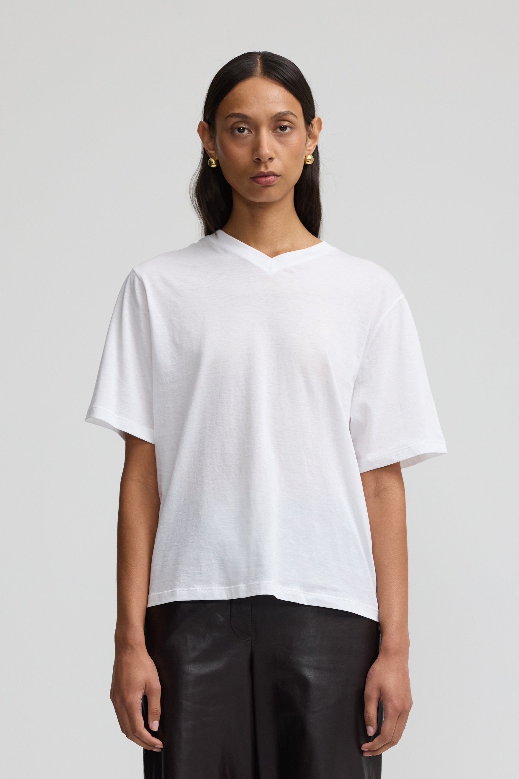 Cotton Everyday V-Neck T - White