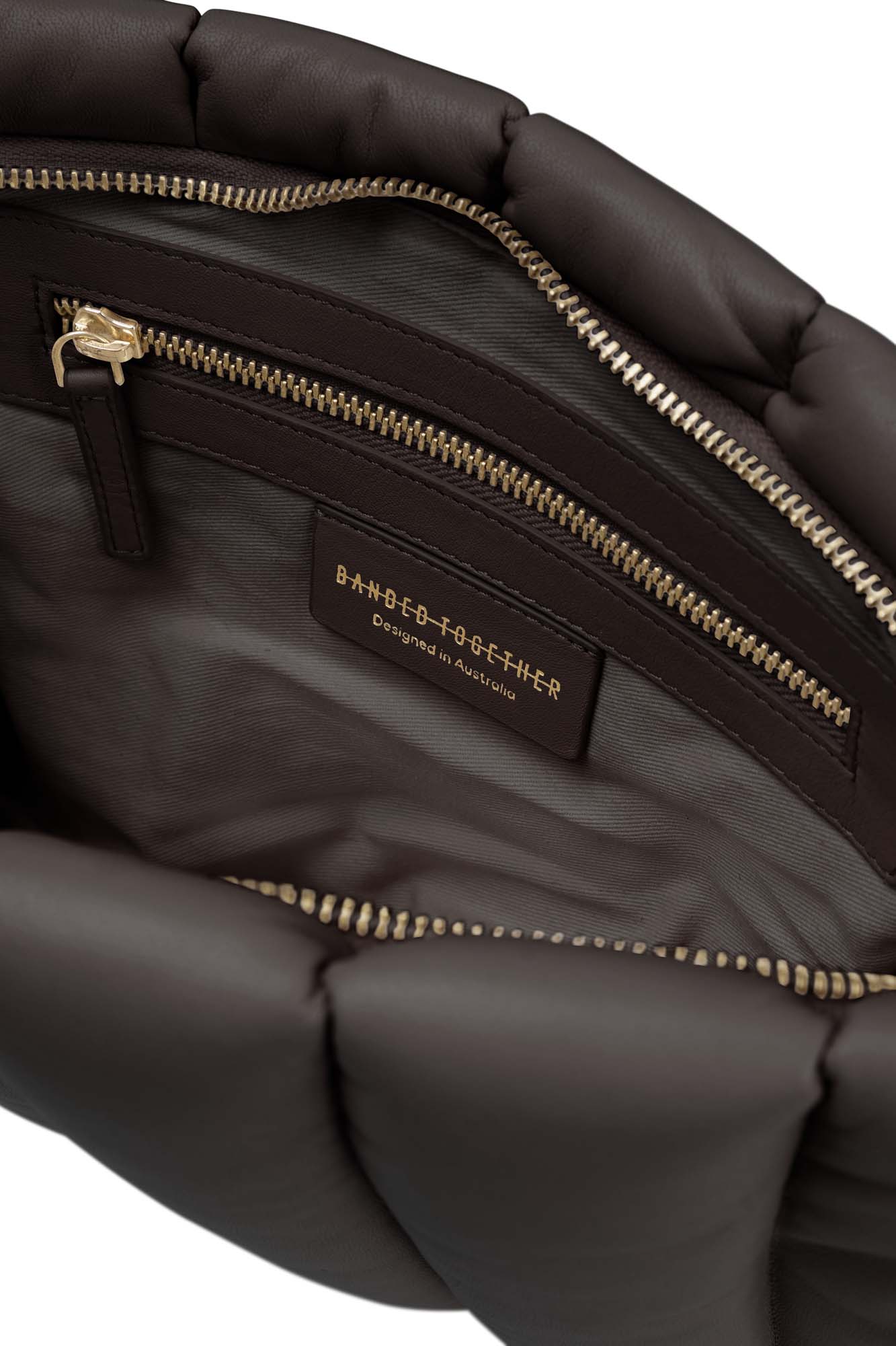BT34 Leather Clutch - Bitter Chocolate - Banded Together
