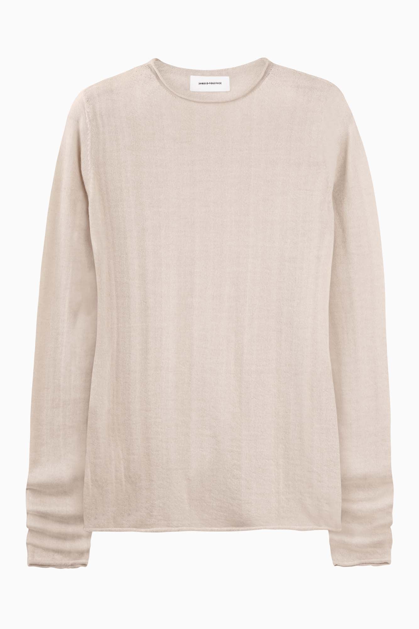 Cashmere Fitted Crew Neck - Parchment - Banded Together