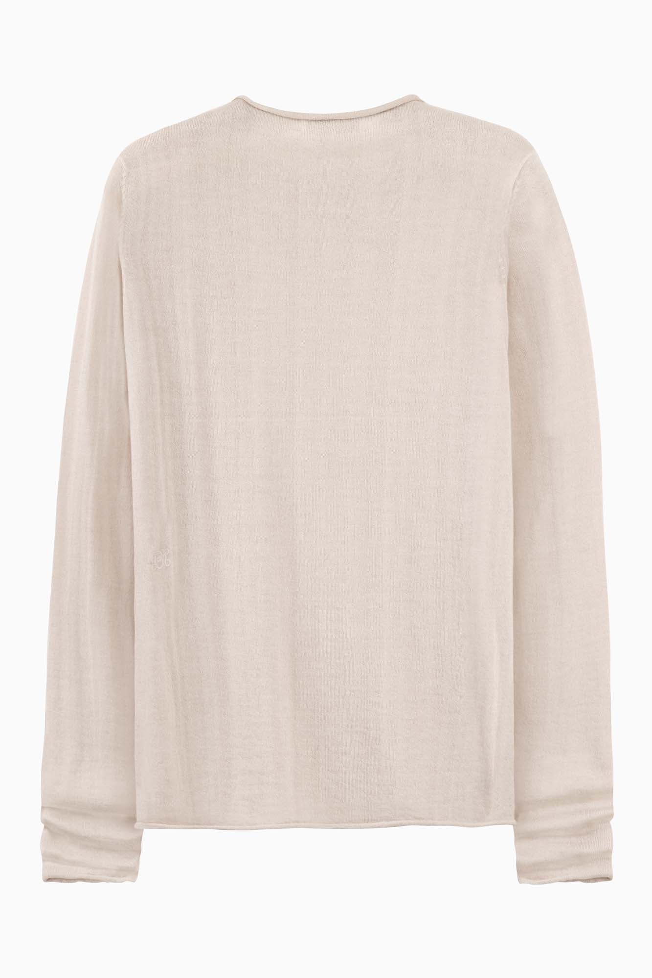 Cashmere Fitted Crew Neck - Parchment - Banded Together
