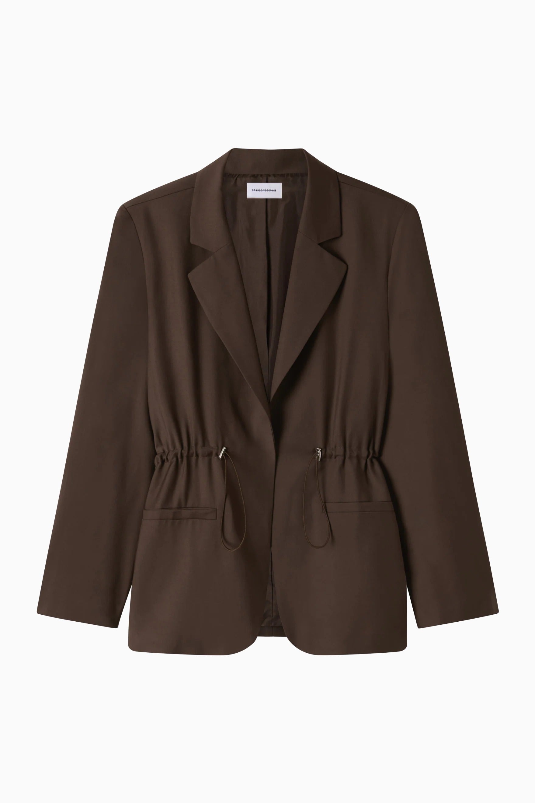 Cinched Blazer - Chocolate Wool flatlay