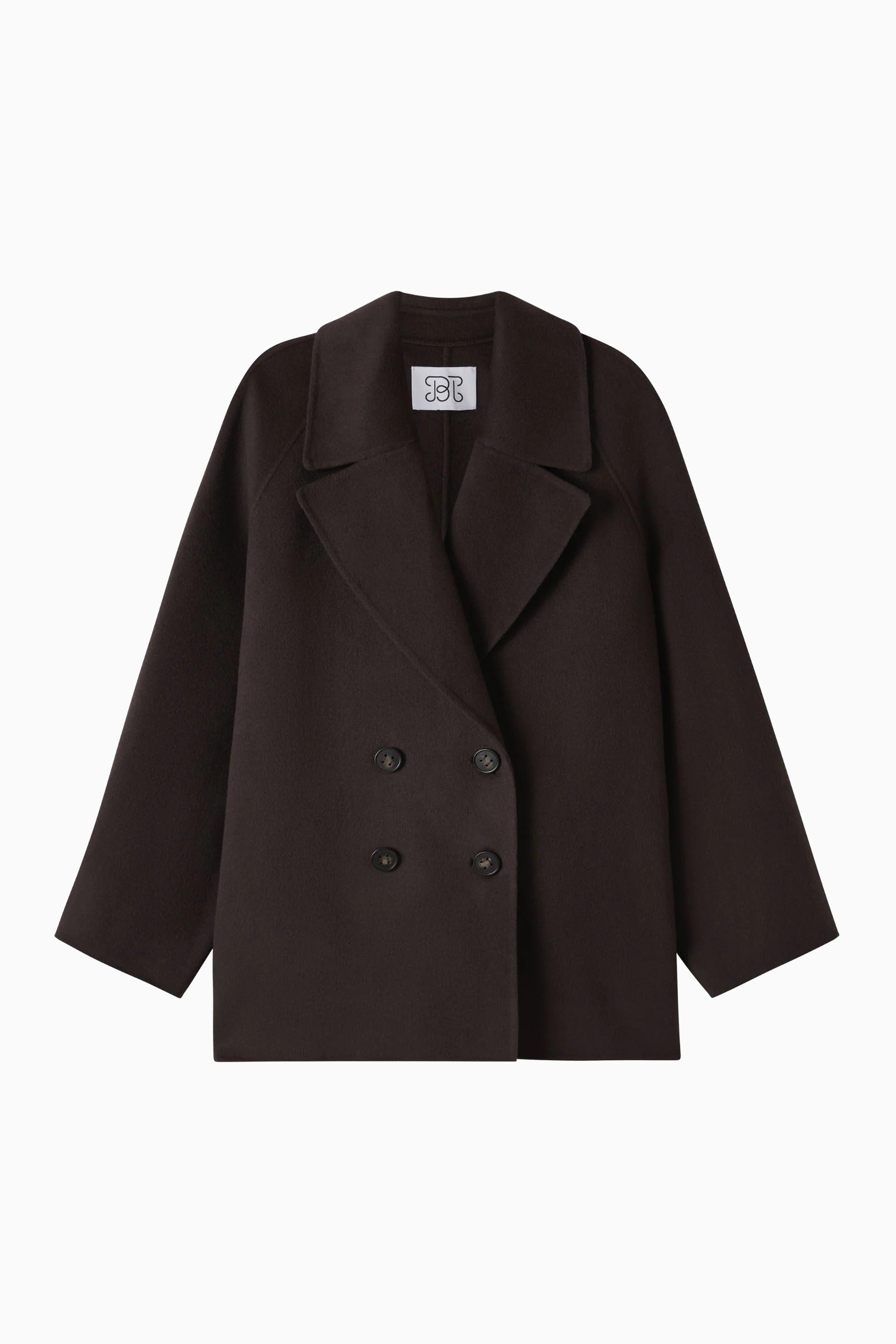 Cashmere Peacoat - Dark Chocolate flatlay