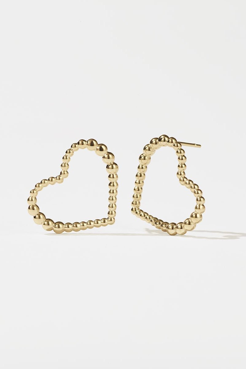 Fizzy Heart Earrings Medium - Gold Plated by Meadowlark - Banded Together