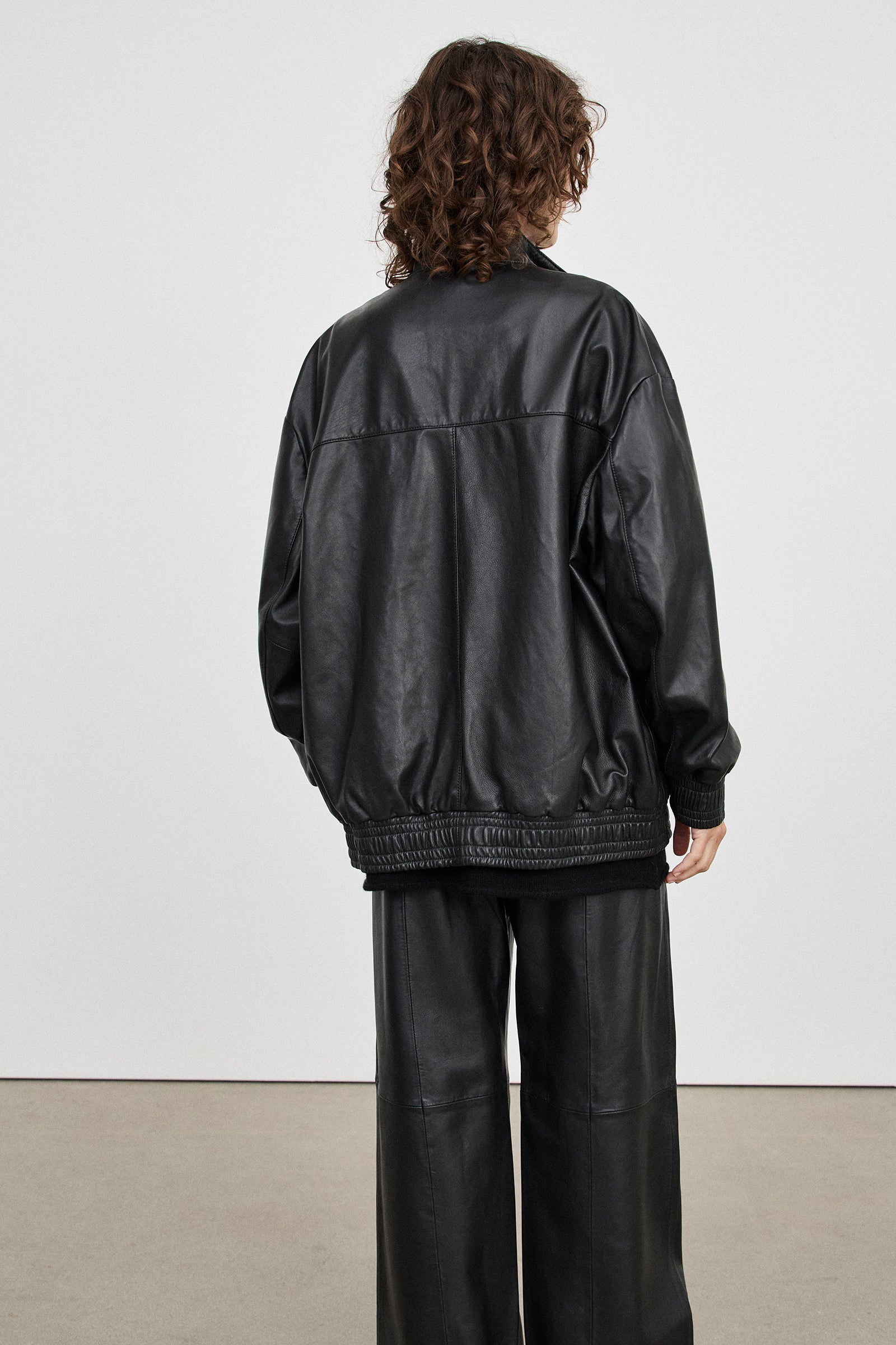 Leather Bomber - Black - Banded Together
