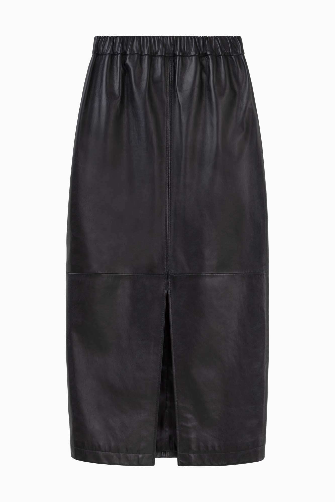 Leather Pencil Skirt - Black - Banded Together