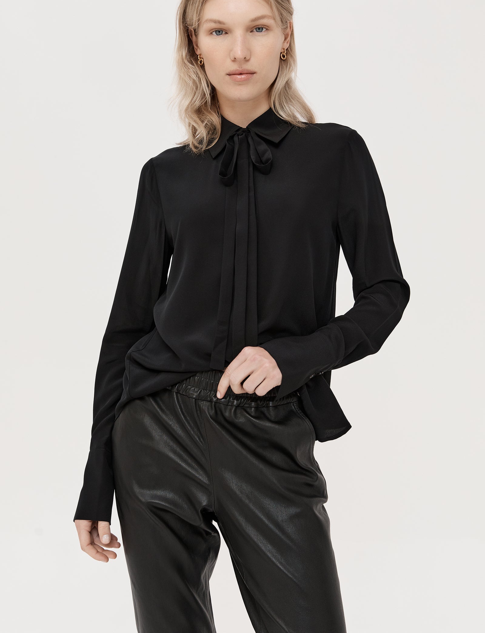Perfect Silk Shirt 2.0 - Black - Banded Together