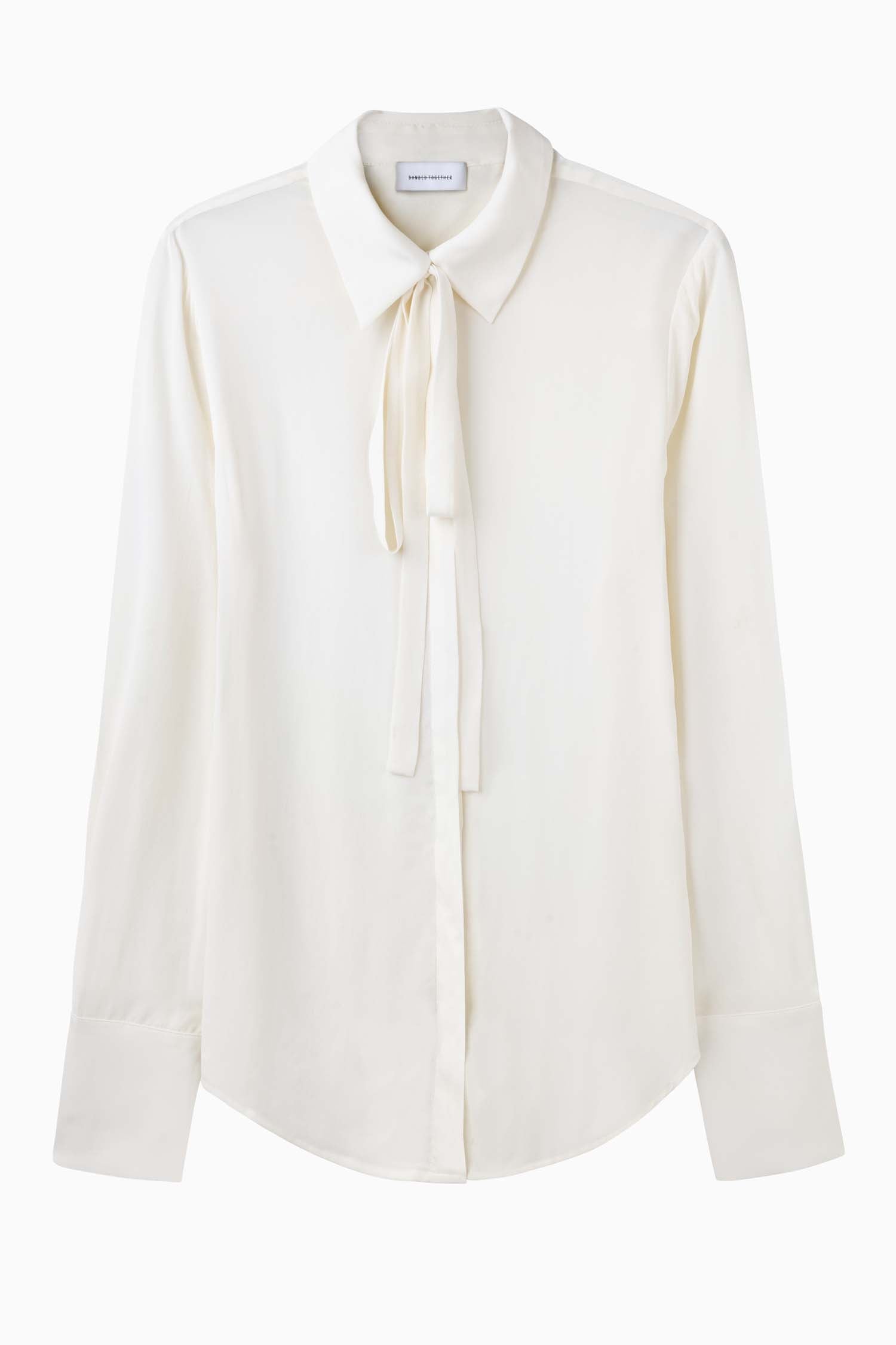 Perfect Silk Shirt 2.0 - Whisper White - Banded Together