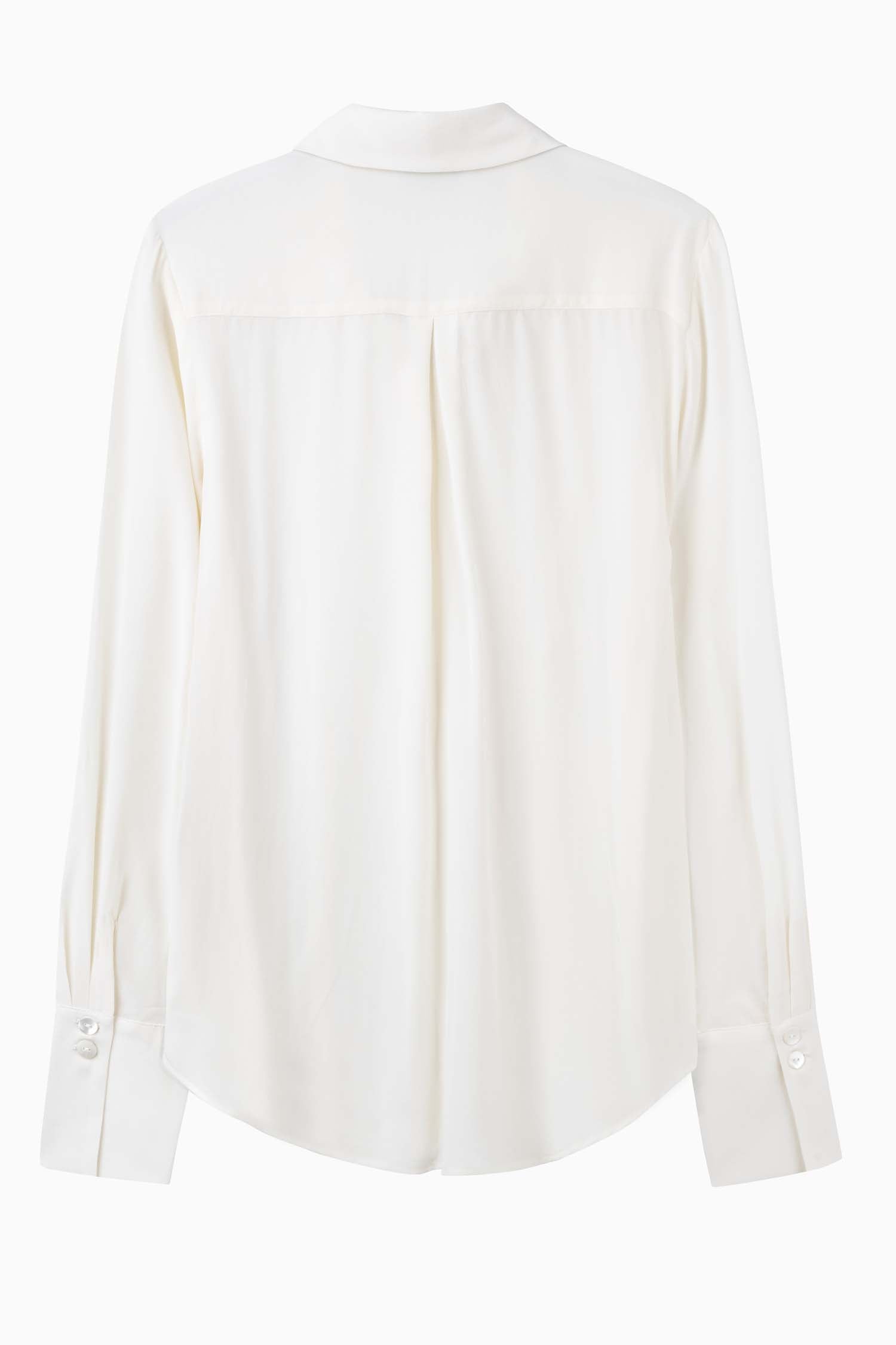 Perfect Silk Shirt 2.0 - Whisper White - Banded Together