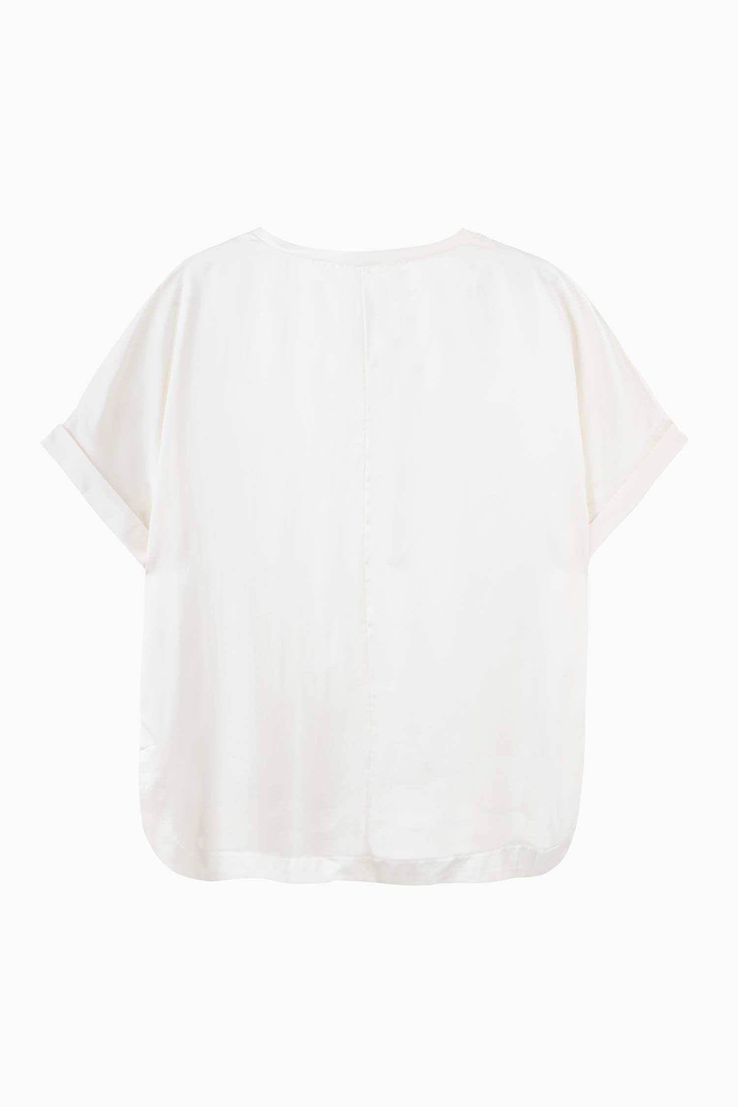 Relaxed Silk T-Shirt - Whisper White - Banded Together