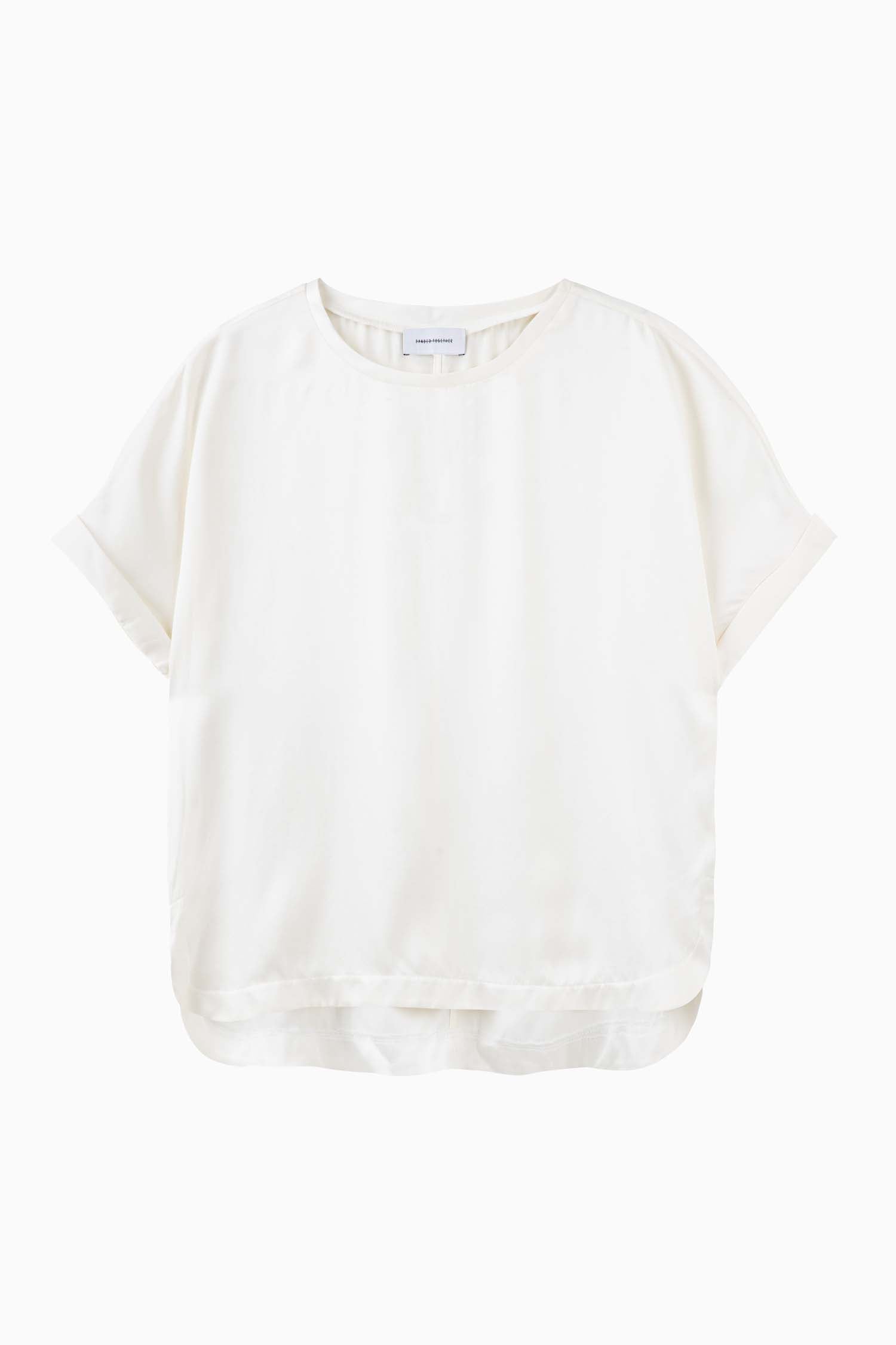 Relaxed Silk T-Shirt - Whisper White - Banded Together