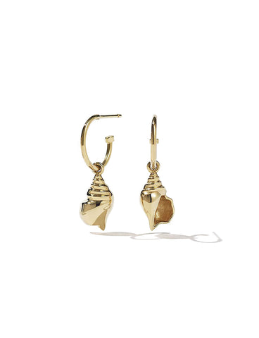 Conch Signature Hoops - Gold by Meadowlark