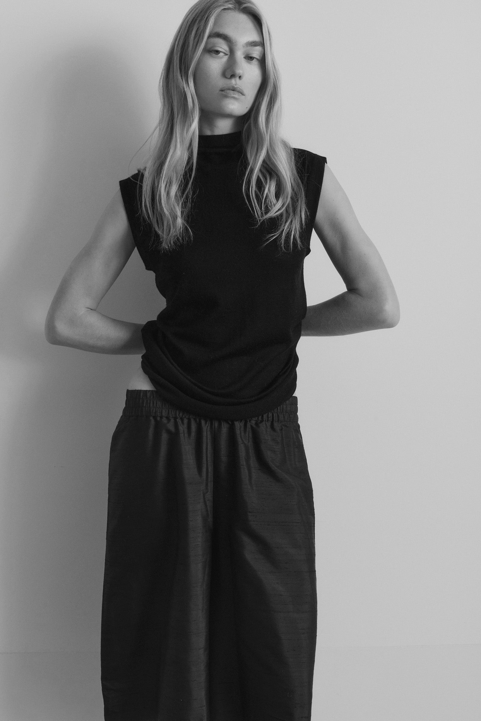 Culotte - Black Smooth Silk
