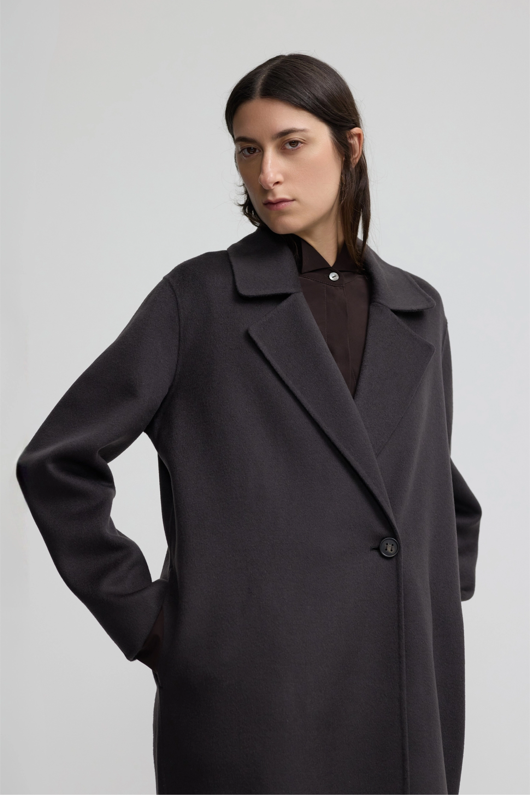 Cashmere Icon Coat - Dark Chocolate