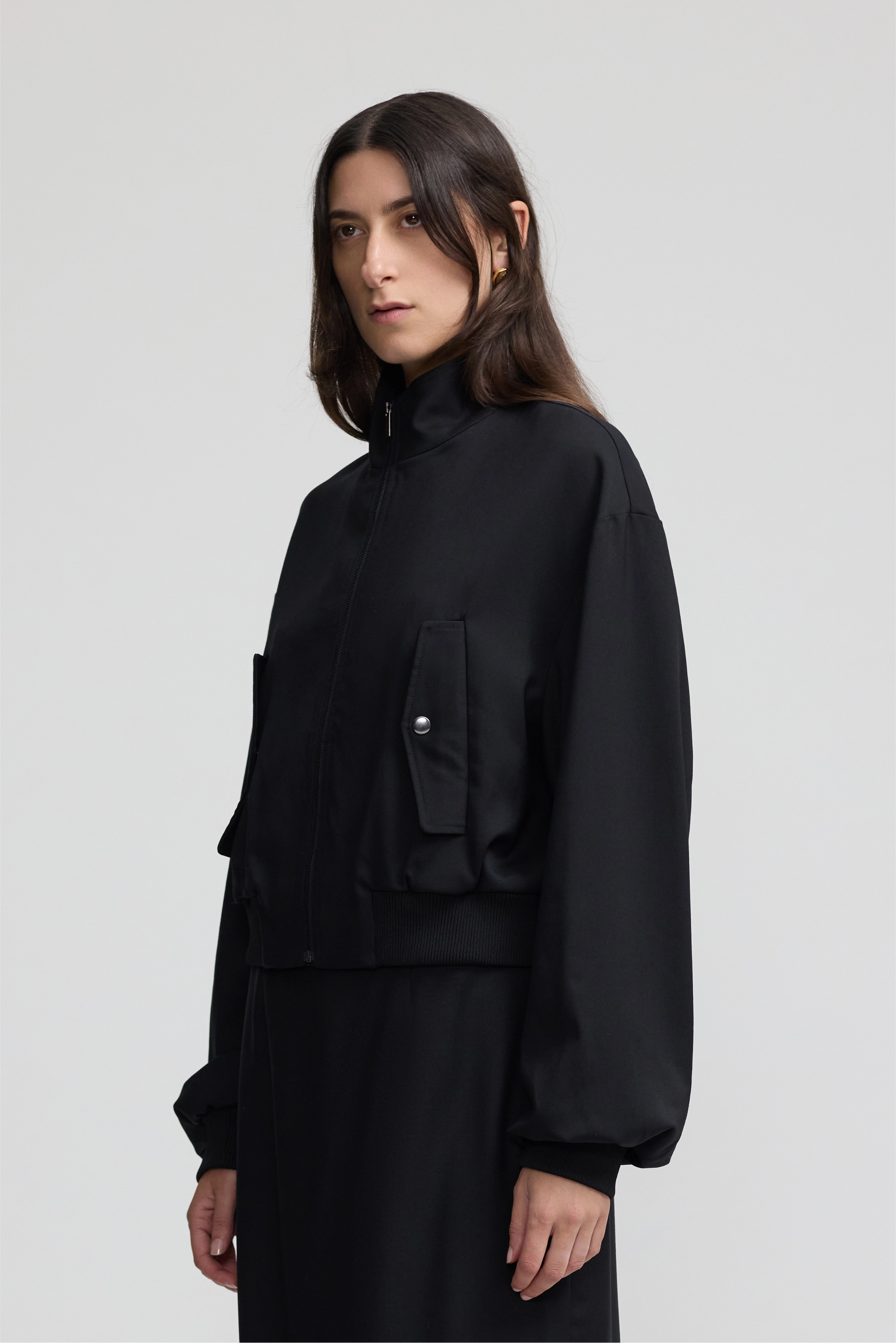 Baby Bomber - Black Wool