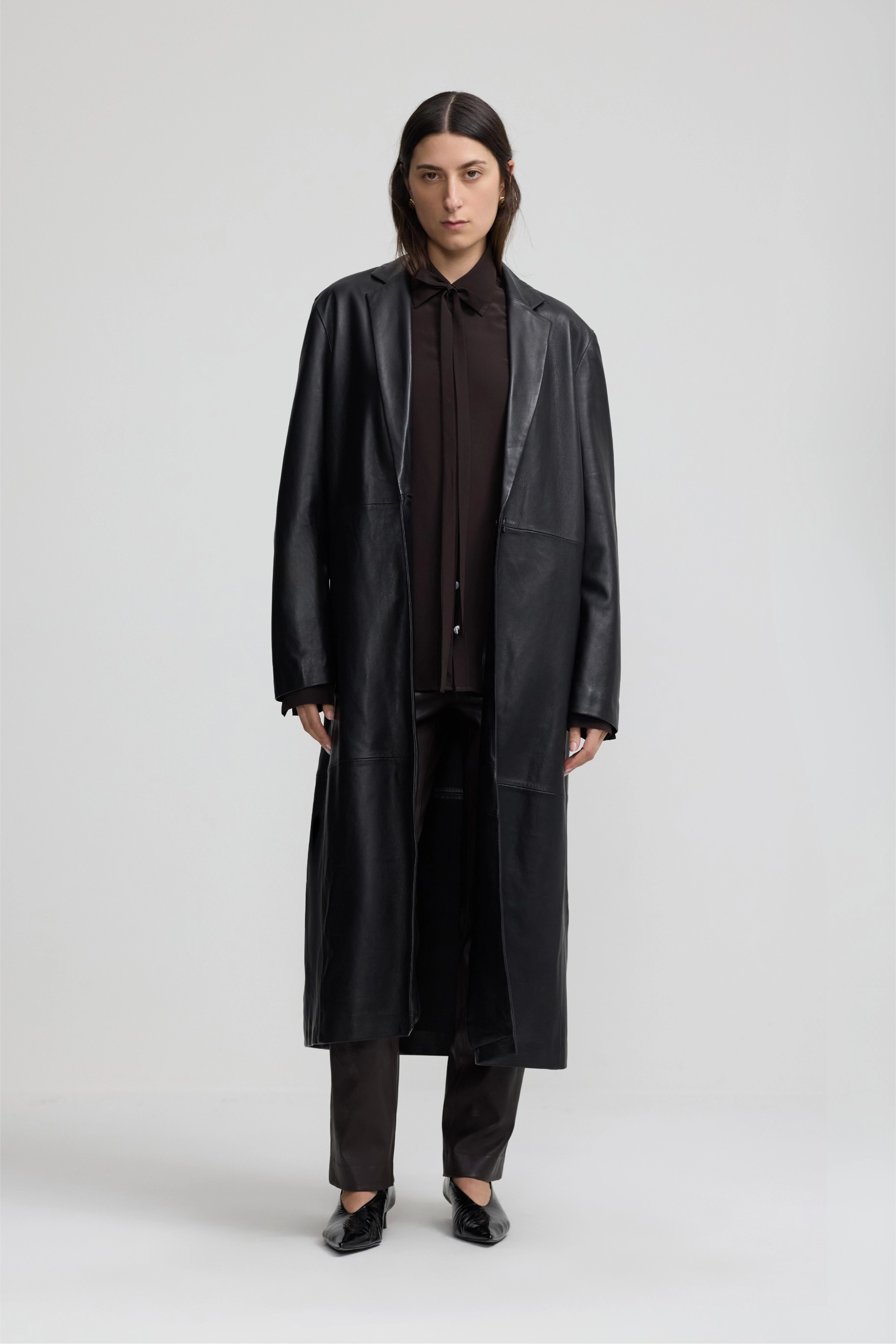 Leather Hero Coat - Black