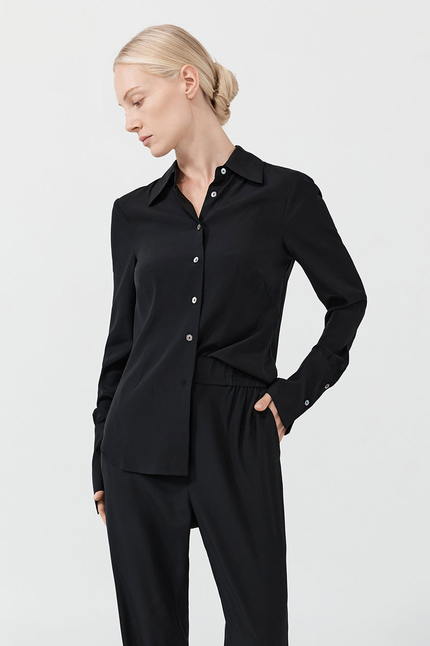 Modern Shirt - Black Silk