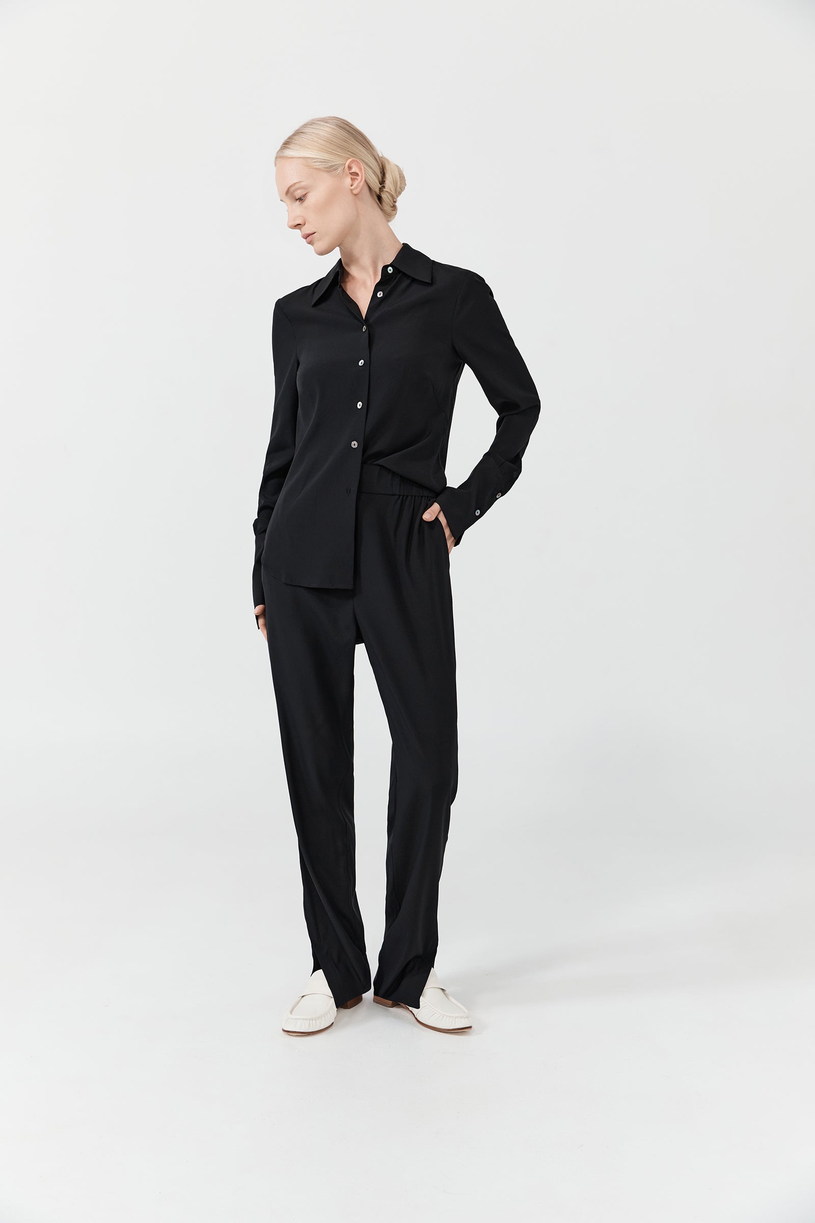 Modern Shirt - Black Silk