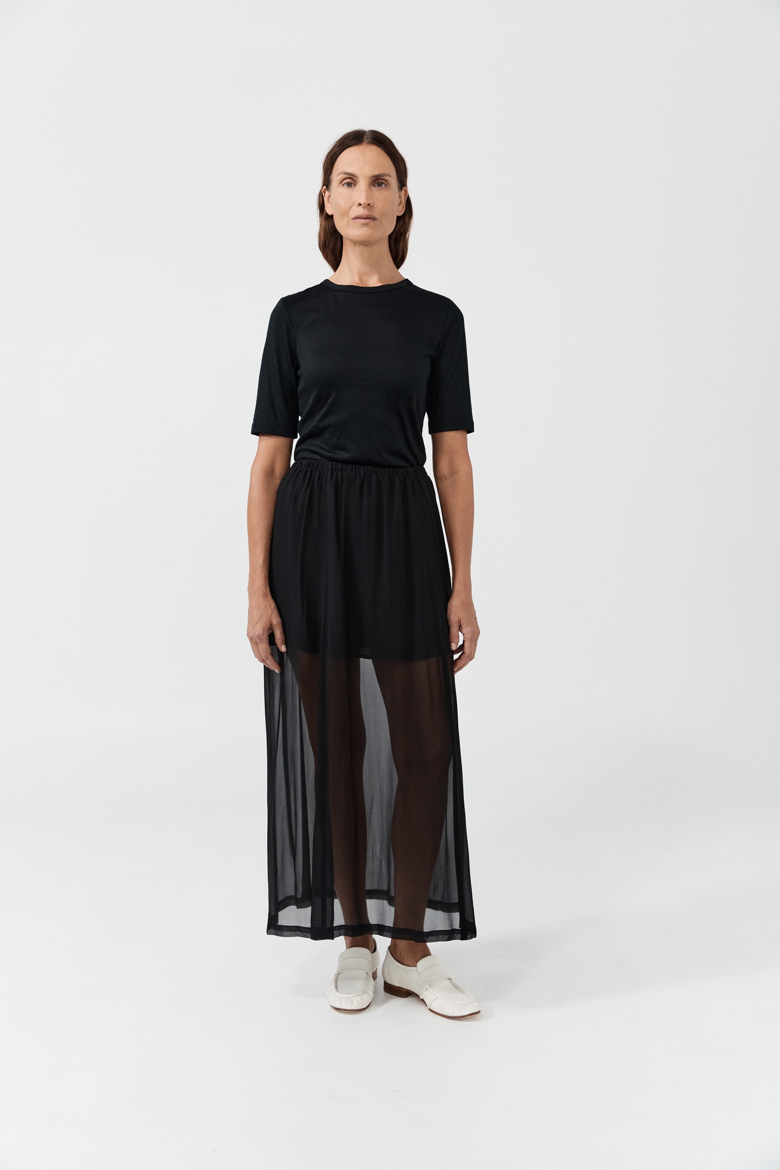 Easy Skirt - Black Georgette